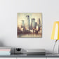 "Cityscapes of Tranquil Twilight" - Canvas