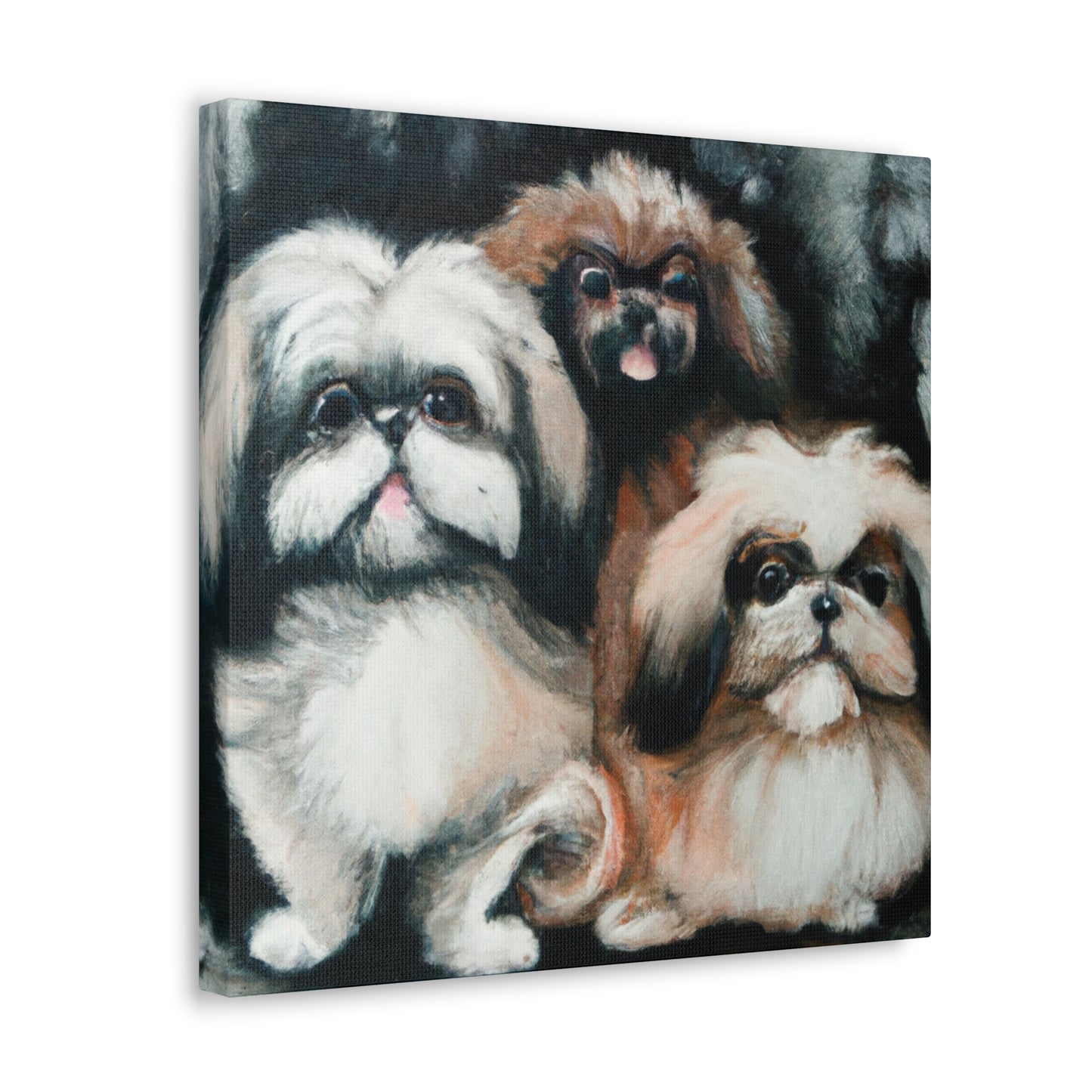 "Pekingese Gazing Wondrously" - Canvas