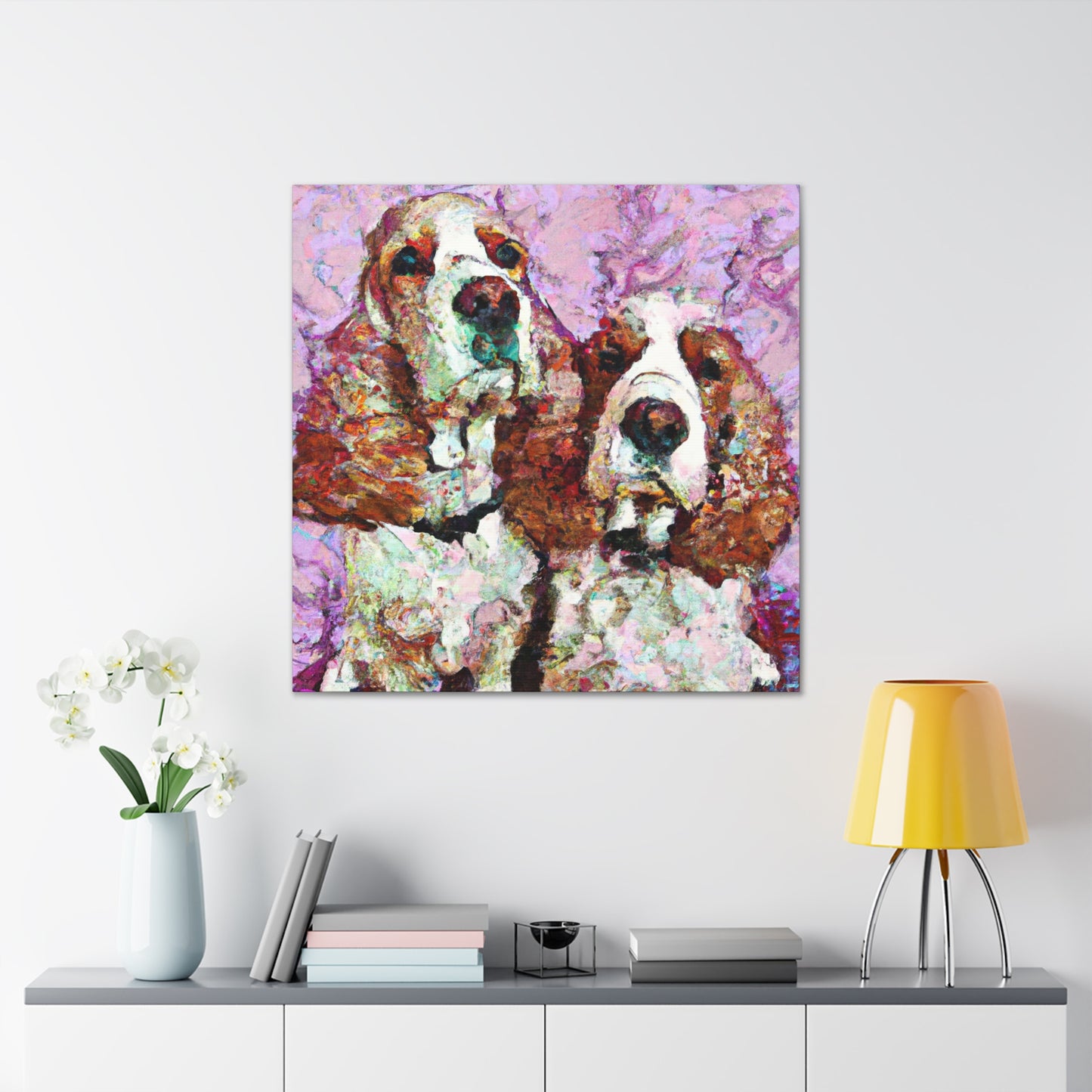 "Spaniel at Sundown" - Canvas