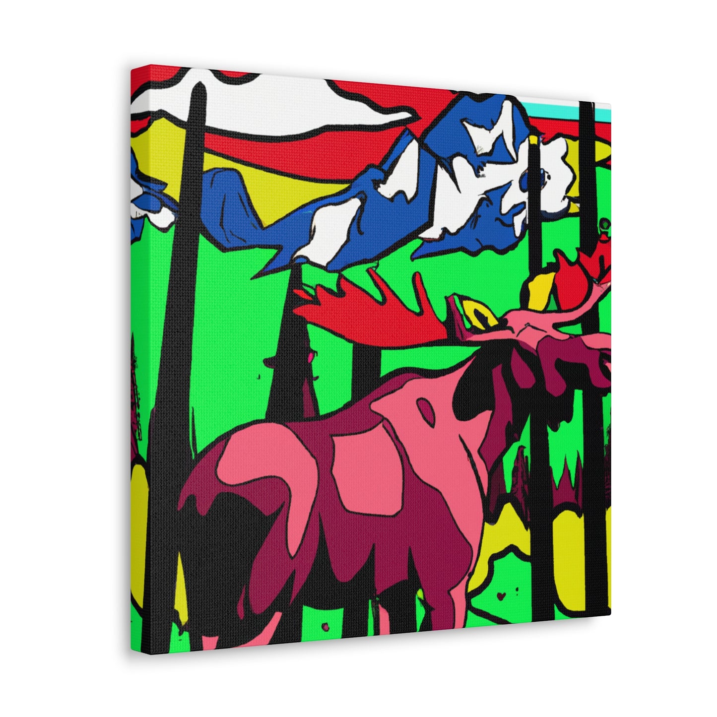 Moose in Pop Art - Canvas