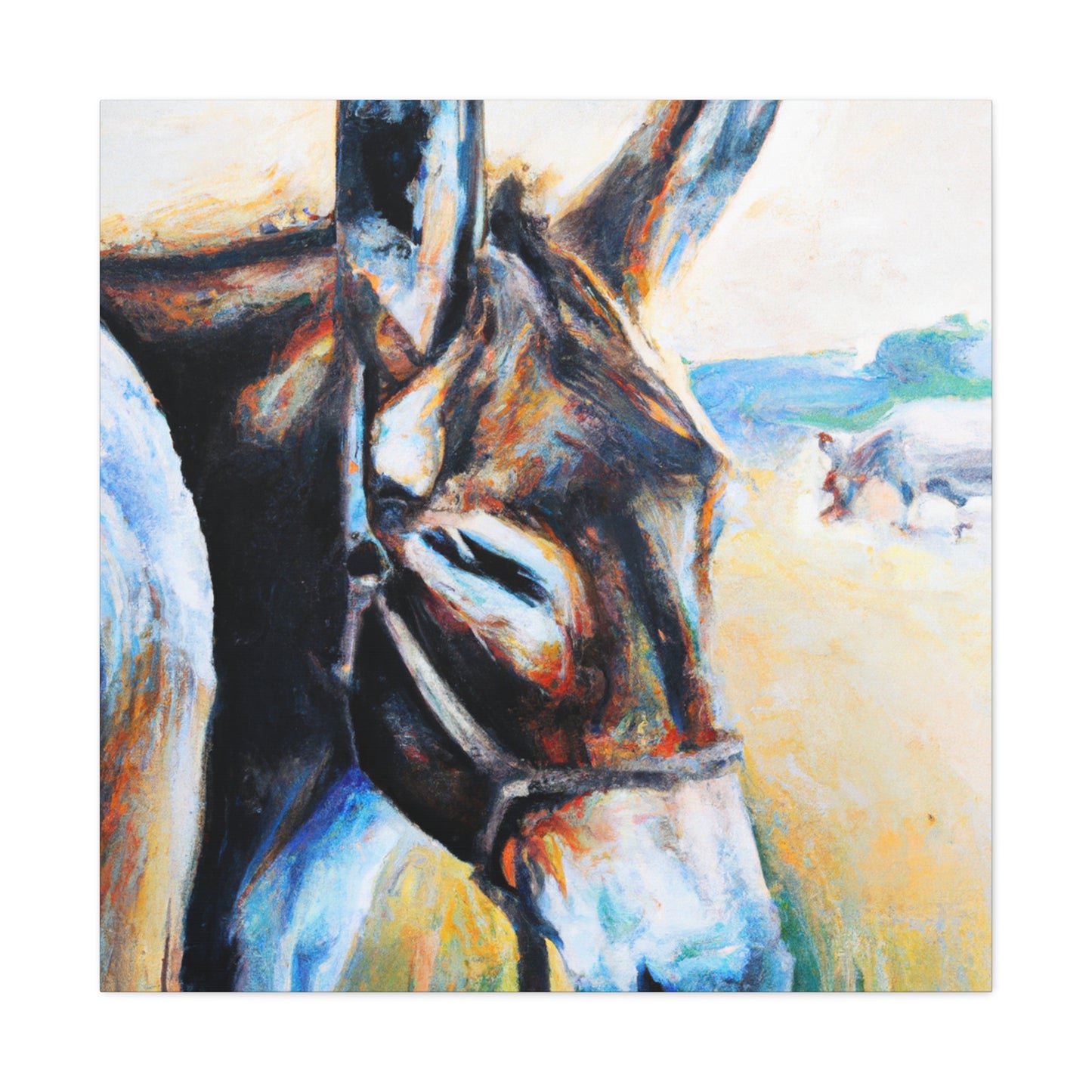 Mule in Hyperrealism - Canvas