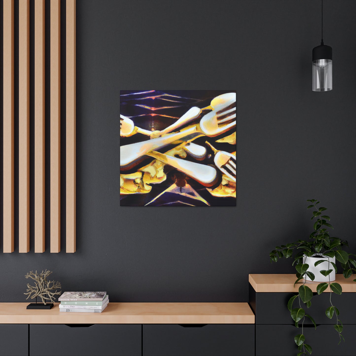 "Silverware in Reflection" - Canvas