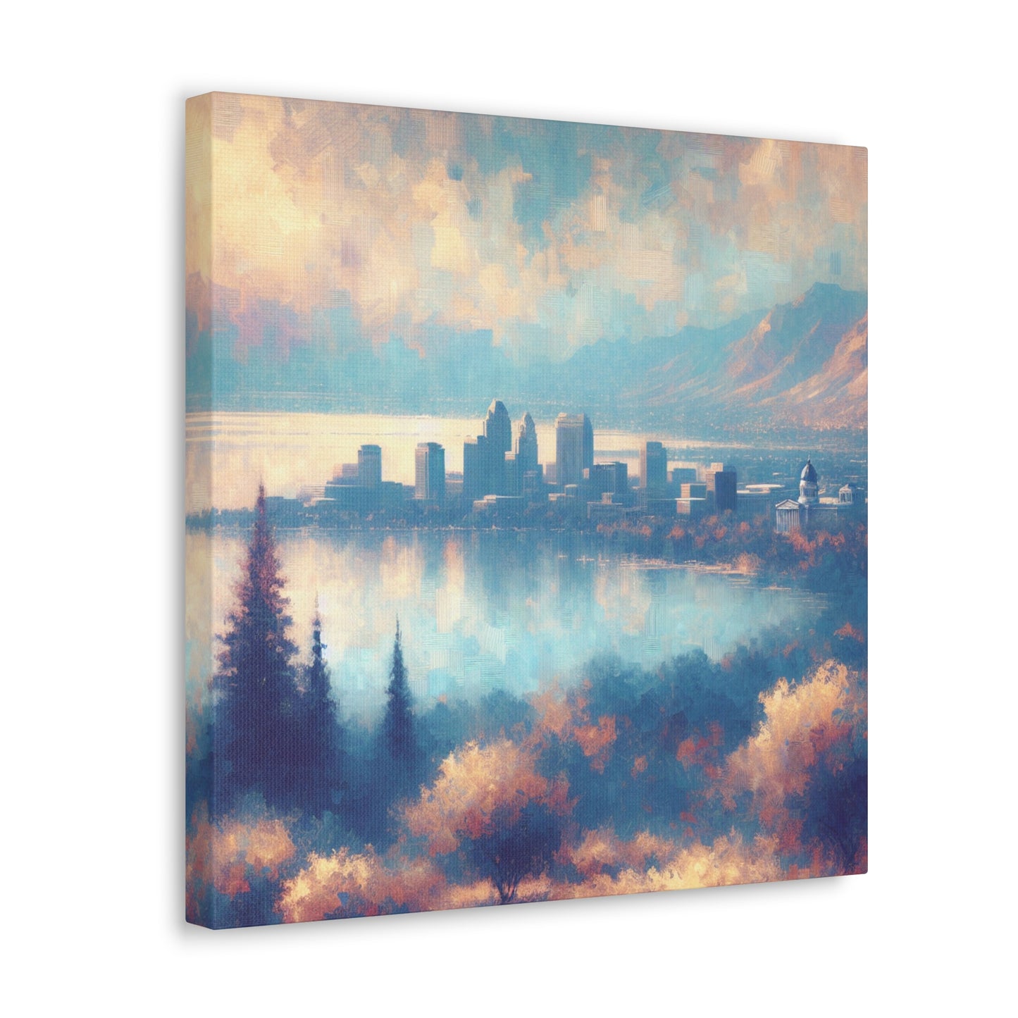 "Majestic Lake Serenity" - Canvas