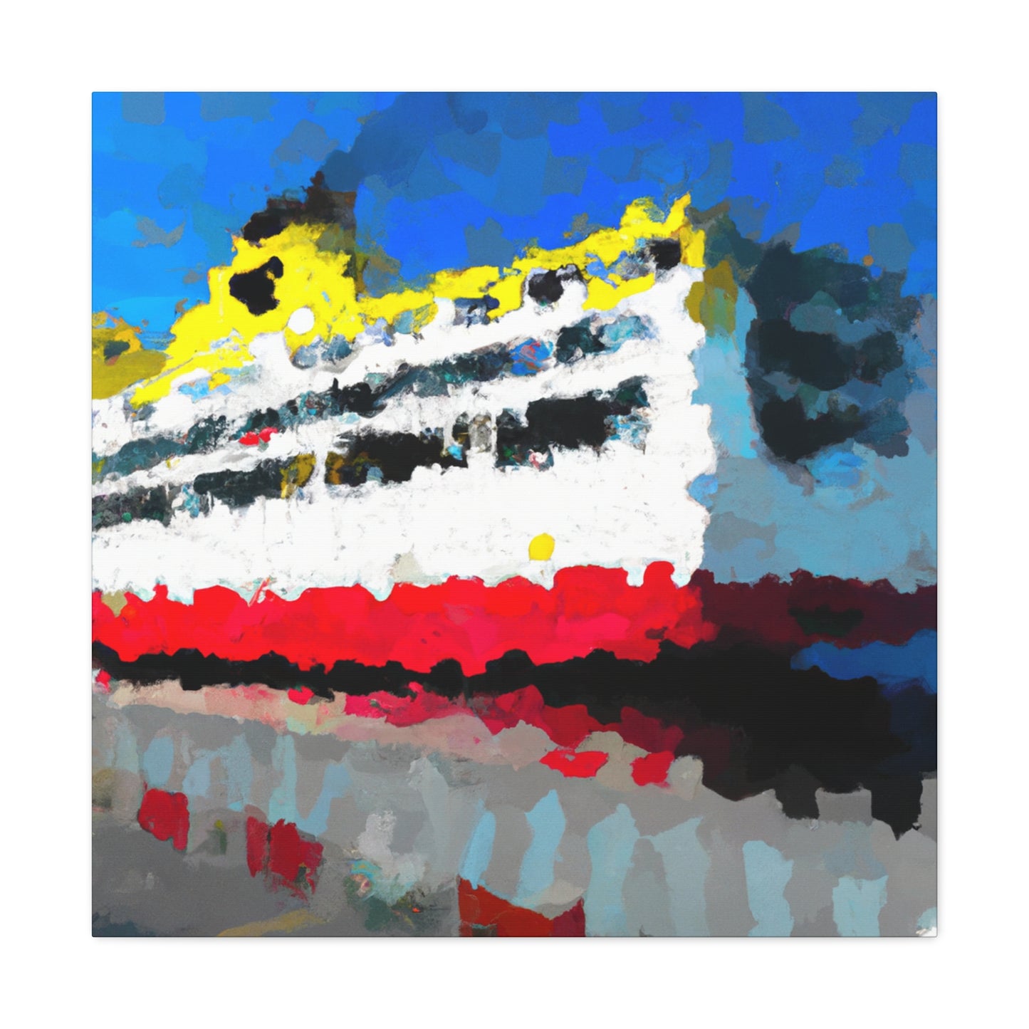 Ferry by Moonlight. - Canvas