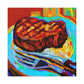 Grilled Steak Fauvism - Canvas