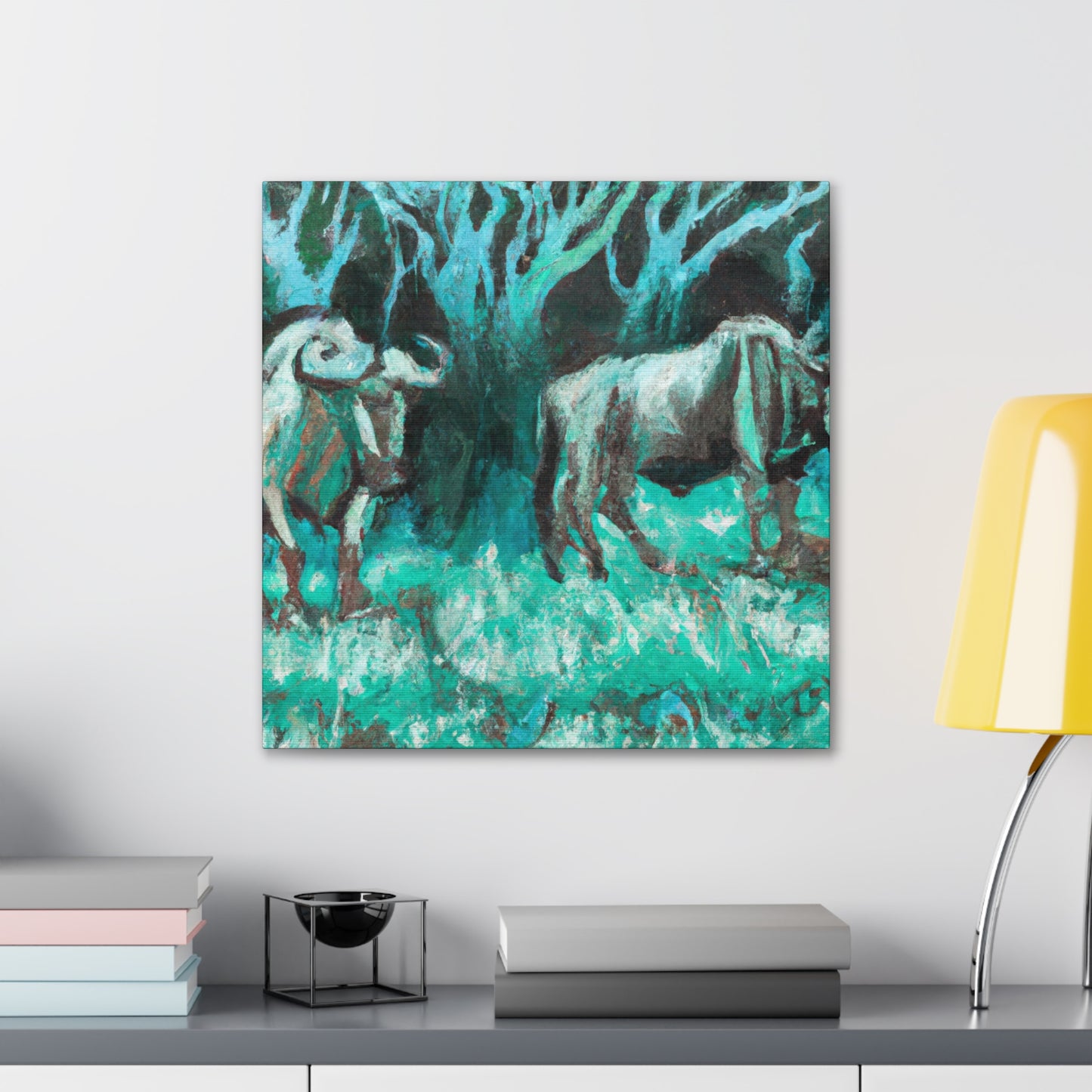 Wildebeest in Impressionism - Canvas