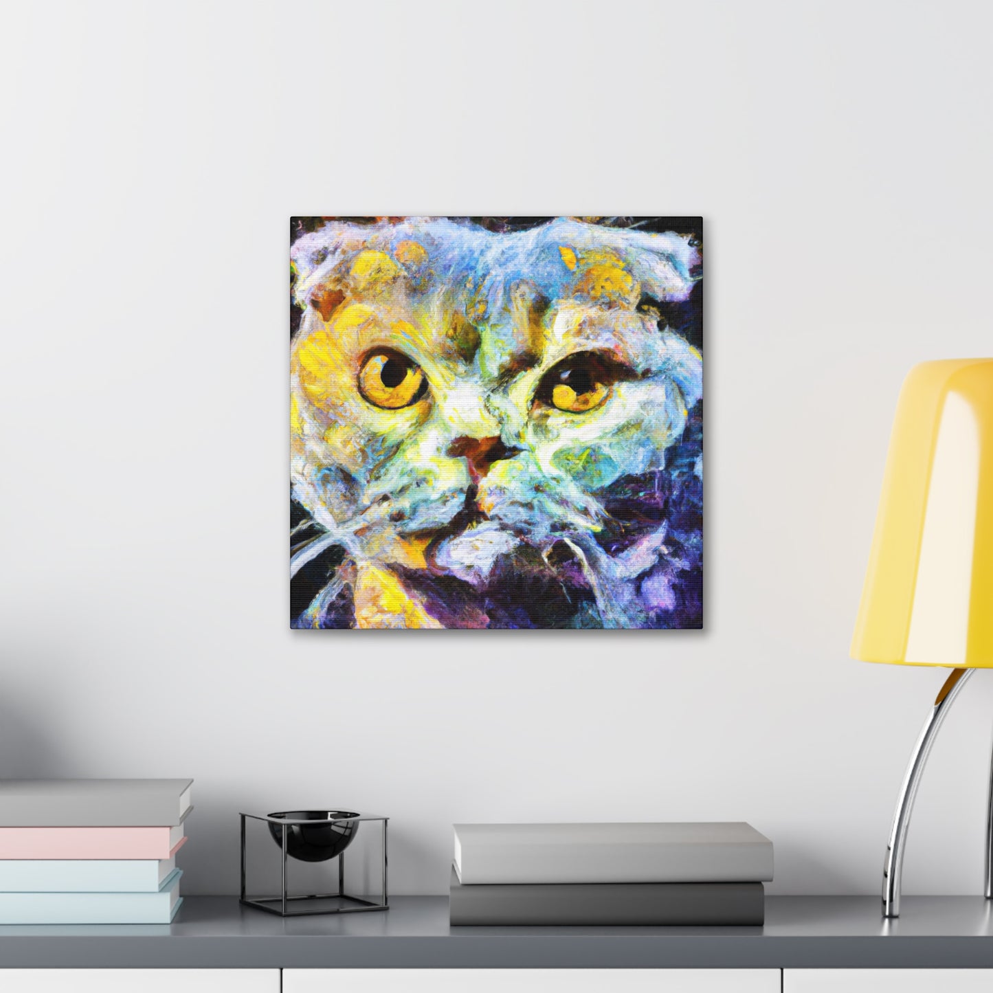 Scottish Fold Impasto - Canvas