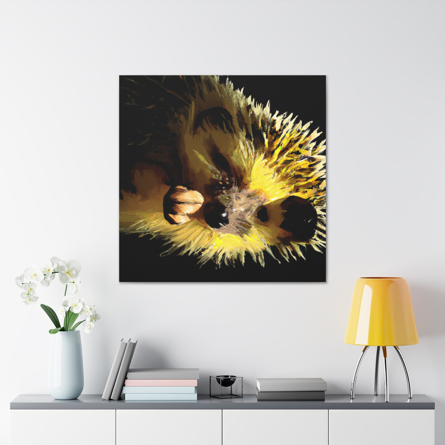 Hedgehog In Autumn Colors - Canvas