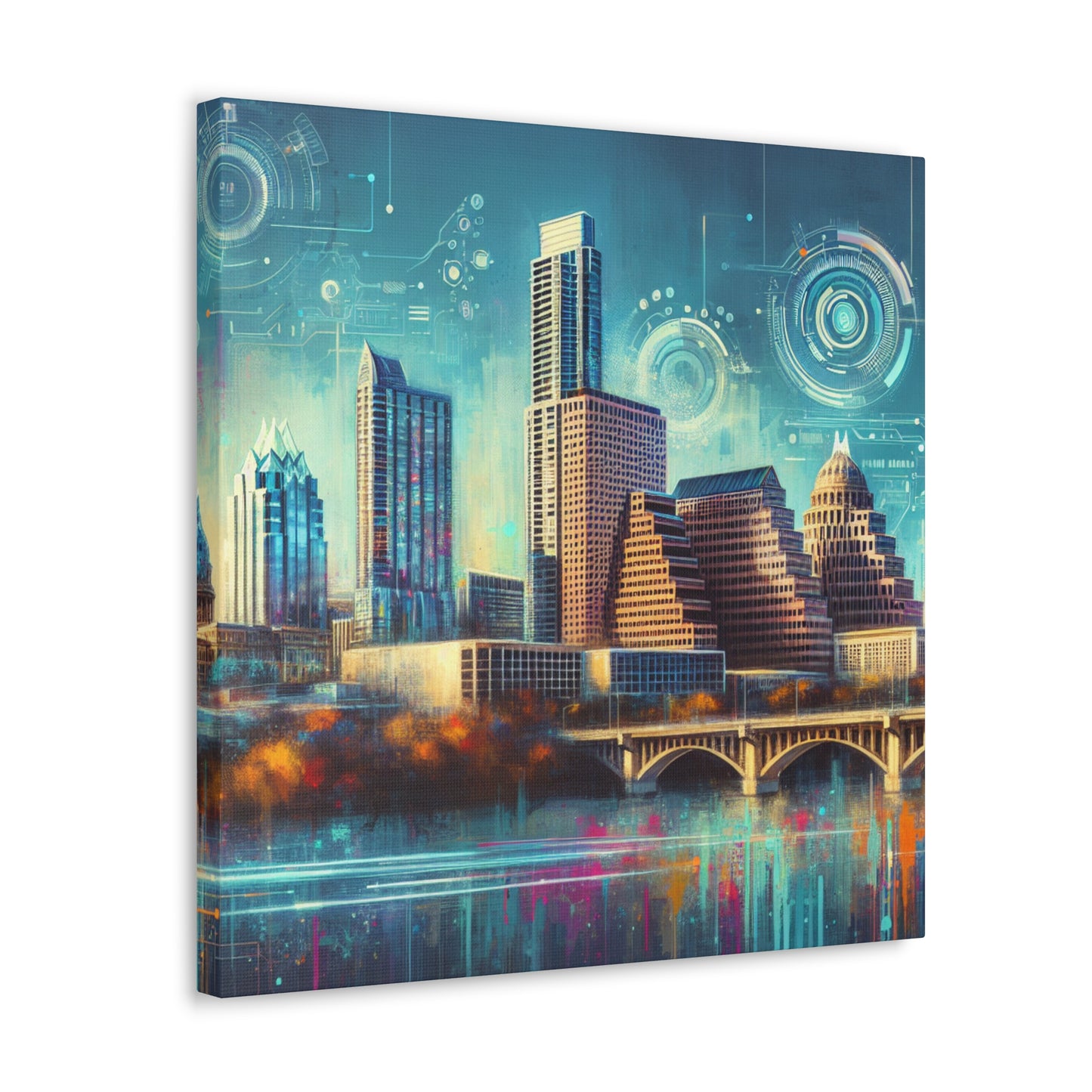 "Vibrant Austin Streets" - Canvas