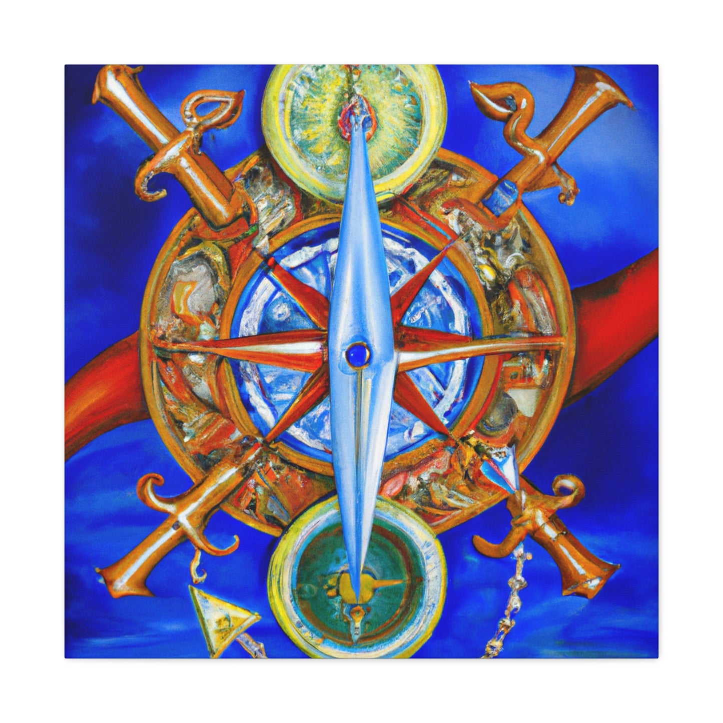 "Compass with a Twist" - Canvas