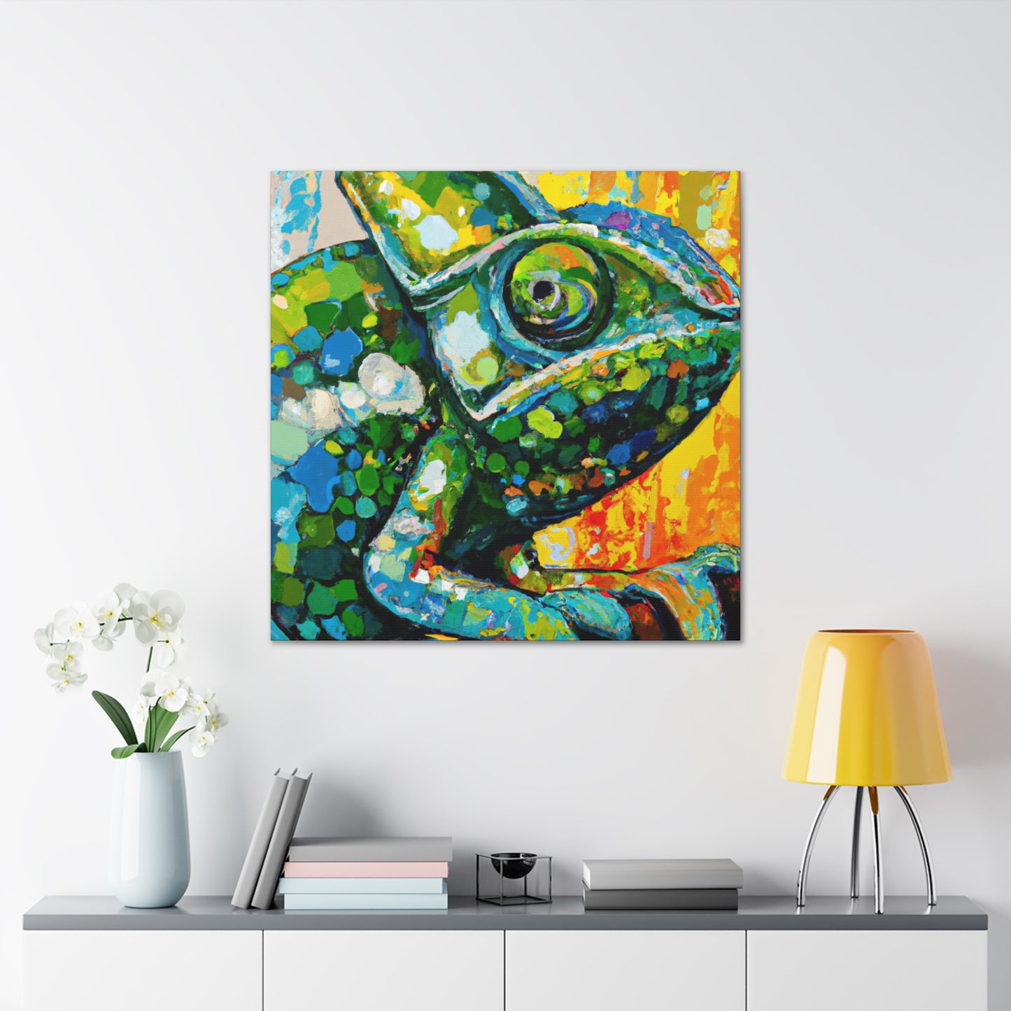 Veiled Chameleon Dreaming - Canvas