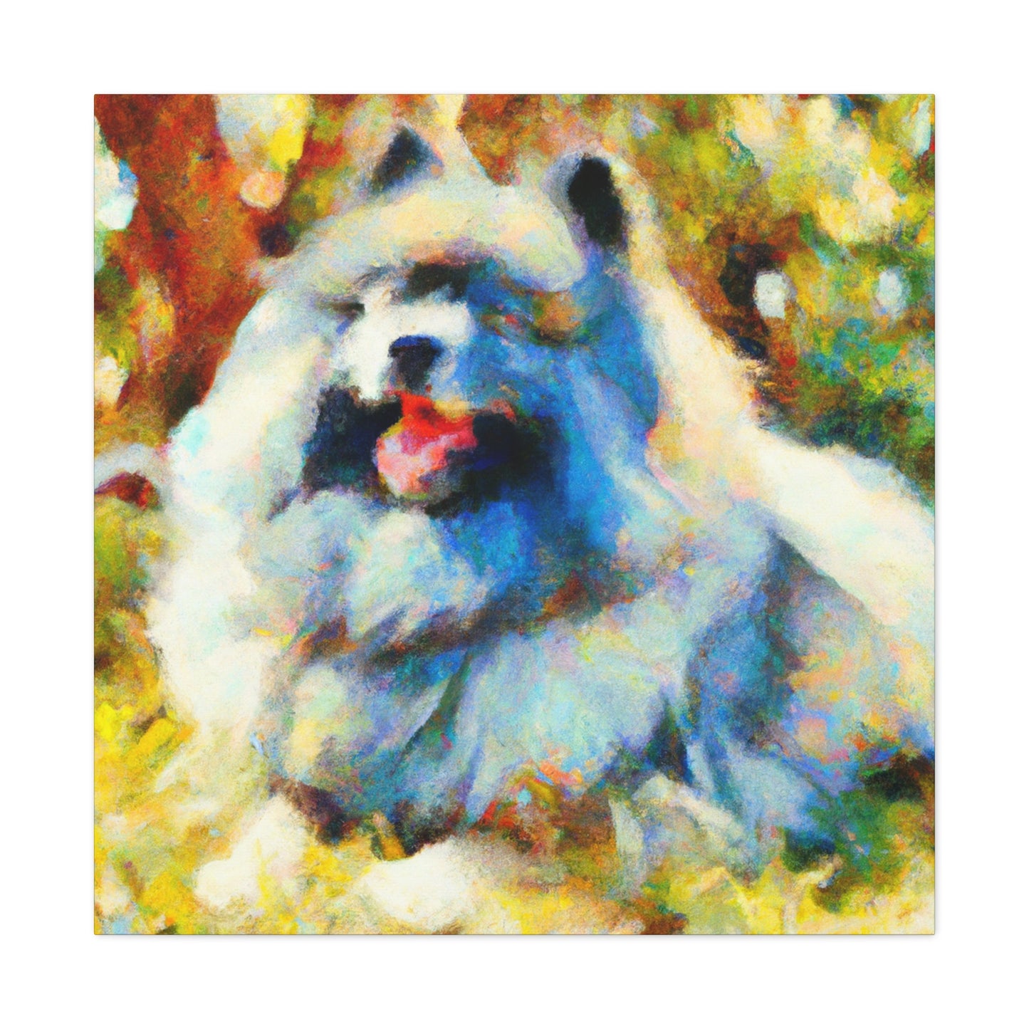 "Keeshond in Impressionism" - Canvas