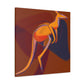 Kangaroo In Art Deco - Canvas