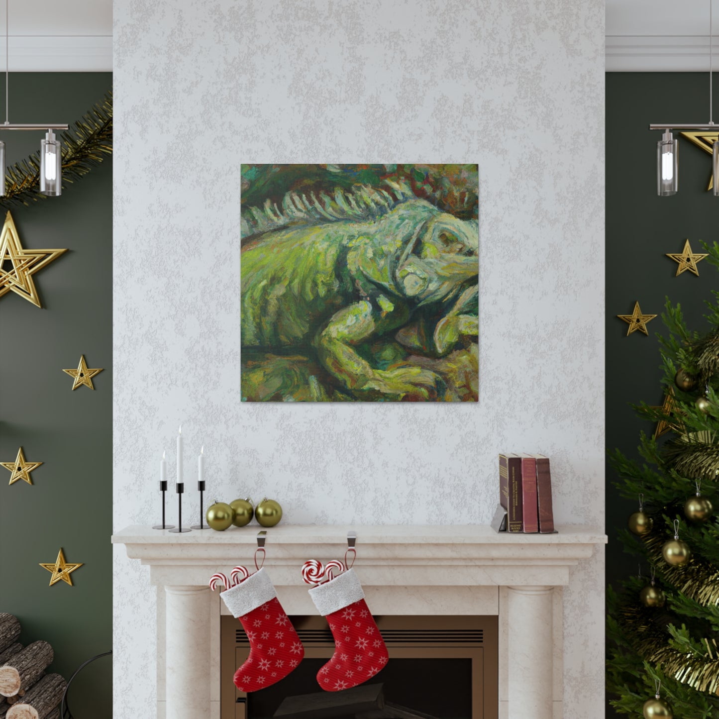 Iguana in Impressionism - Canvas