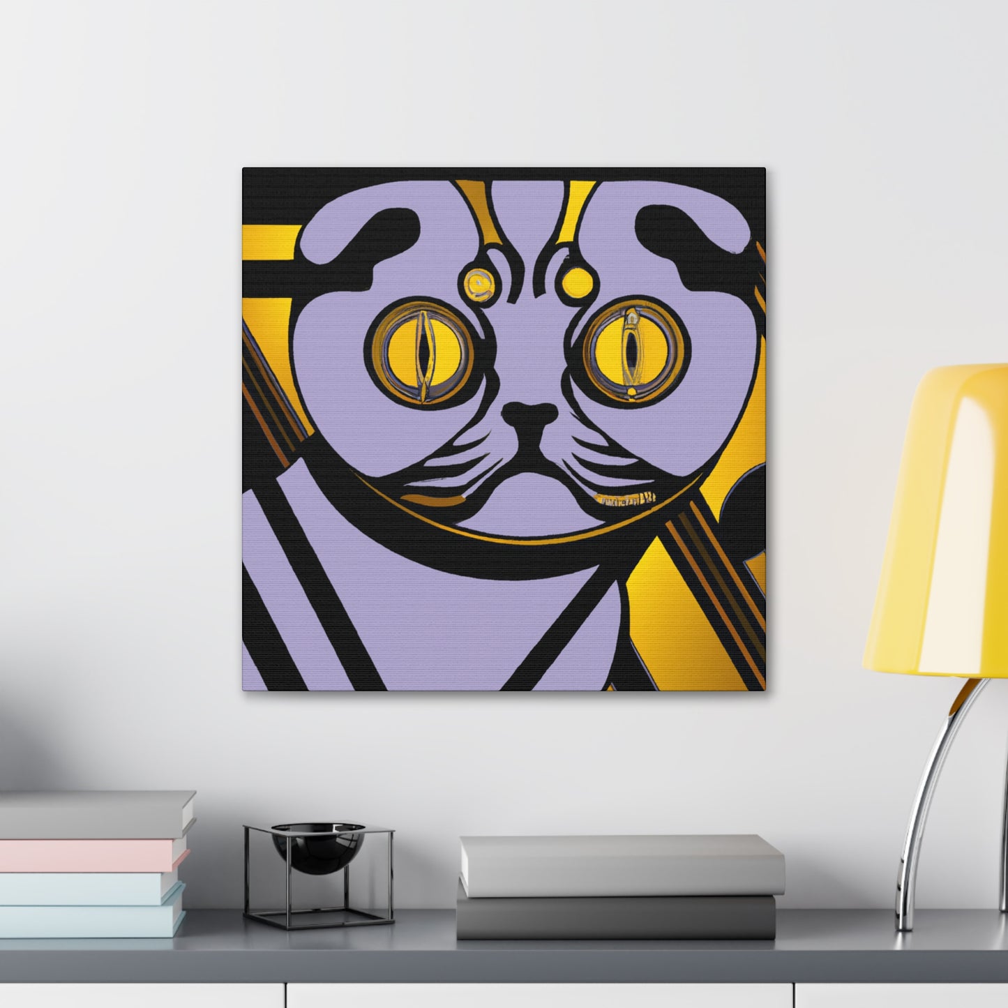 "Scottish Fold Oasis" - Canvas