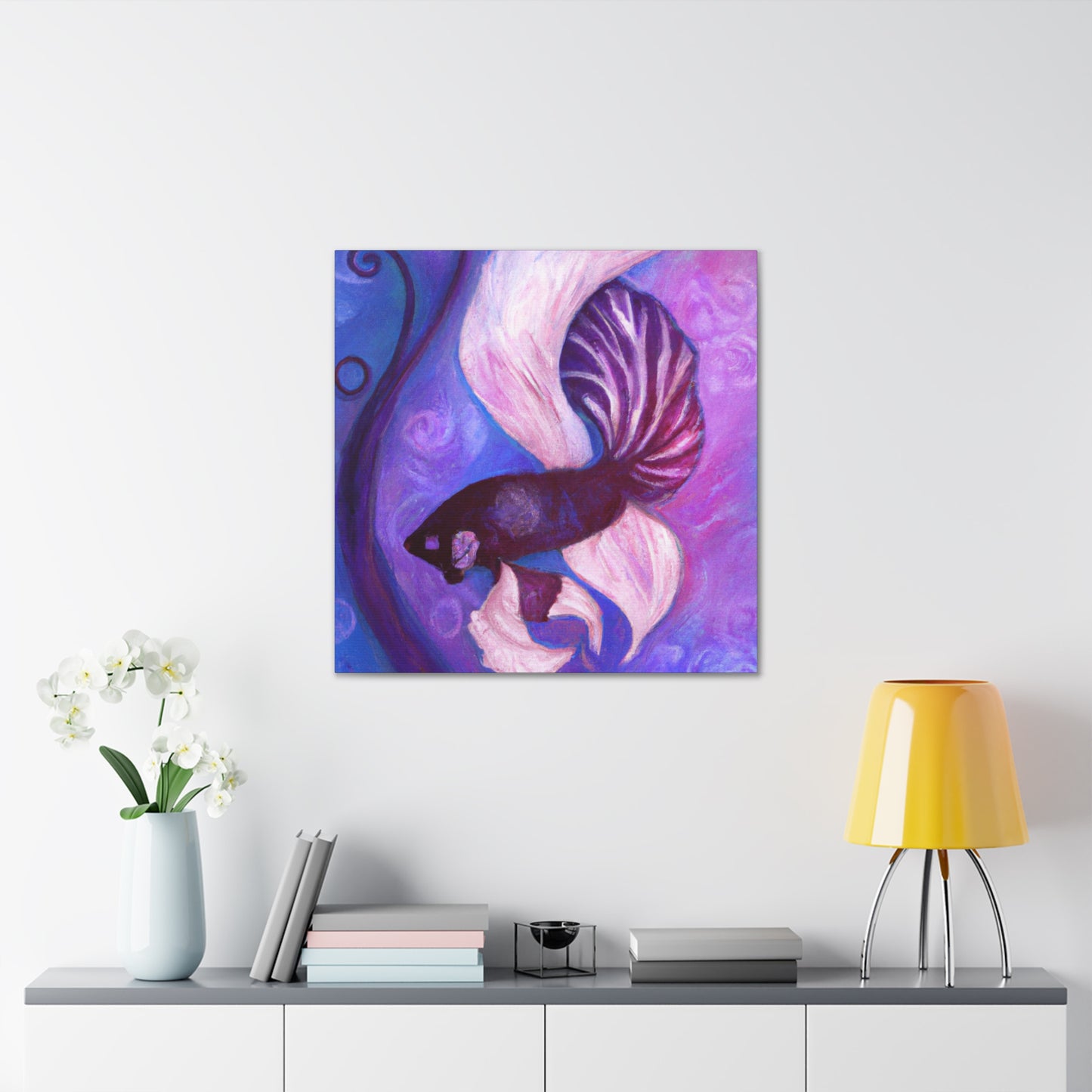 "Betta Amongst Algae" - Canvas