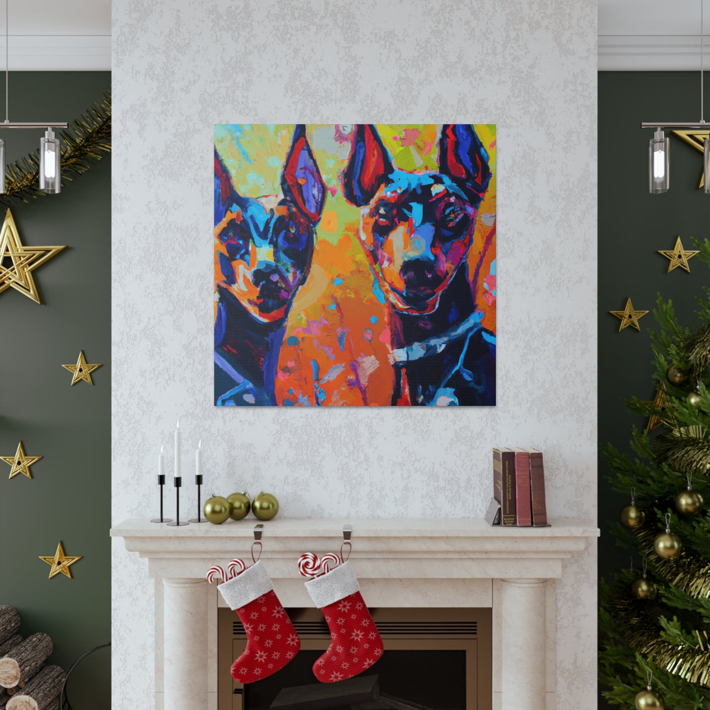 "Doberman in Impressionism" - Canvas