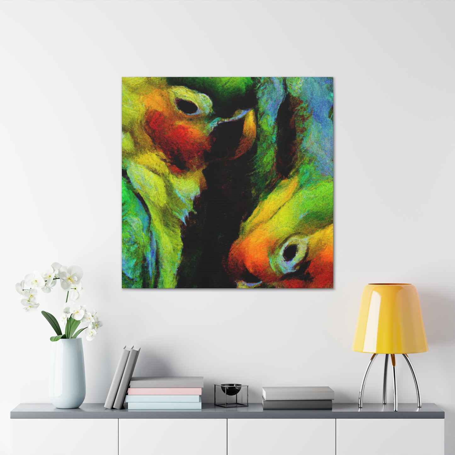 Conures in Colorful Hues - Canvas