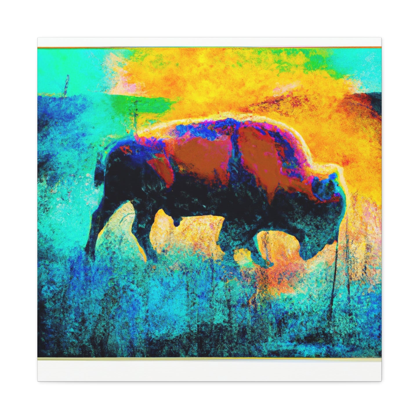 "Majestic Bison Splendor" - Canvas