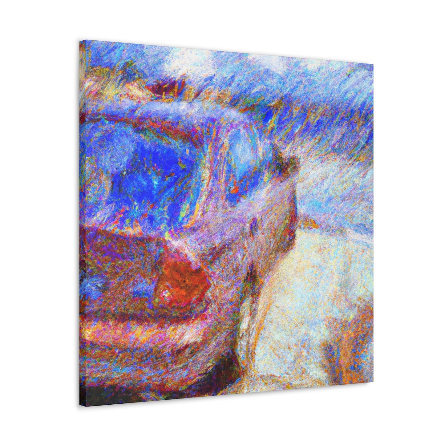 "Car Along the Countryside" - Canvas