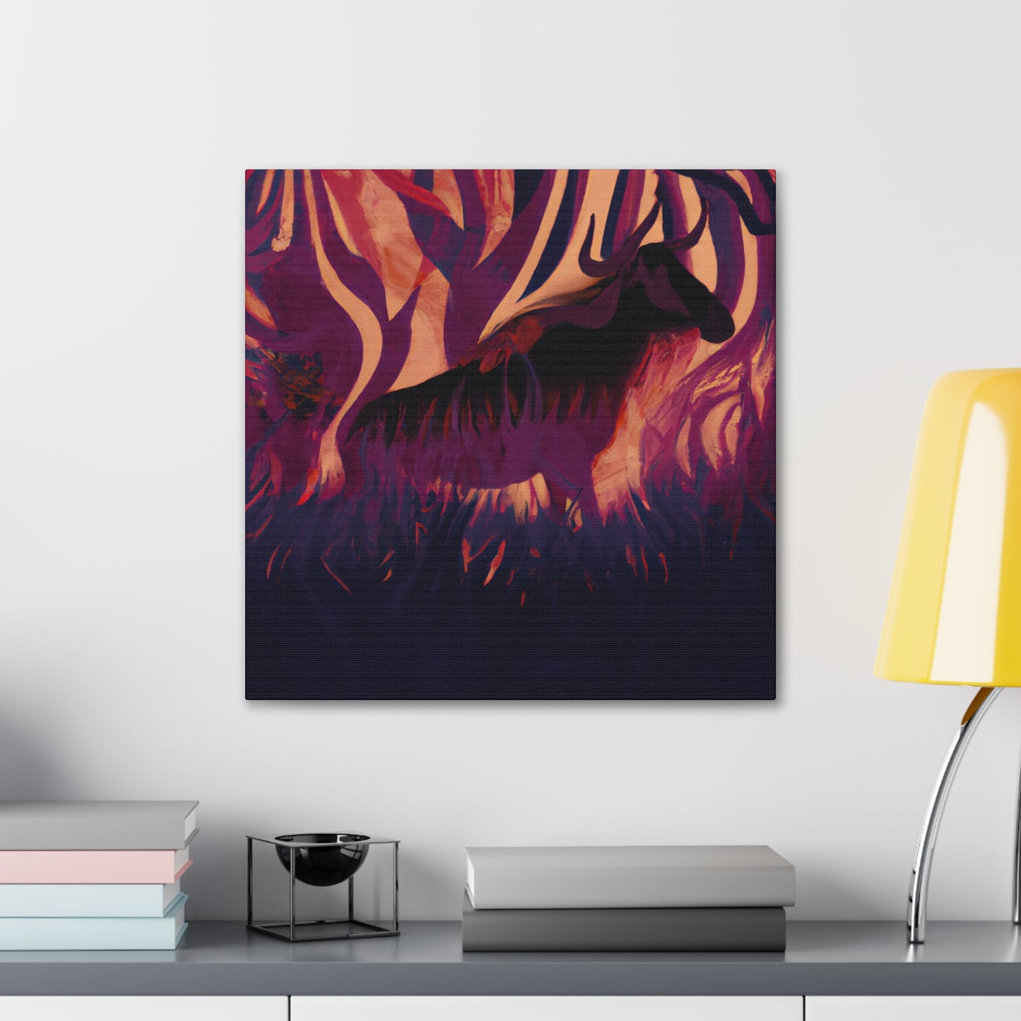 Wildebeest in Bloom - Canvas