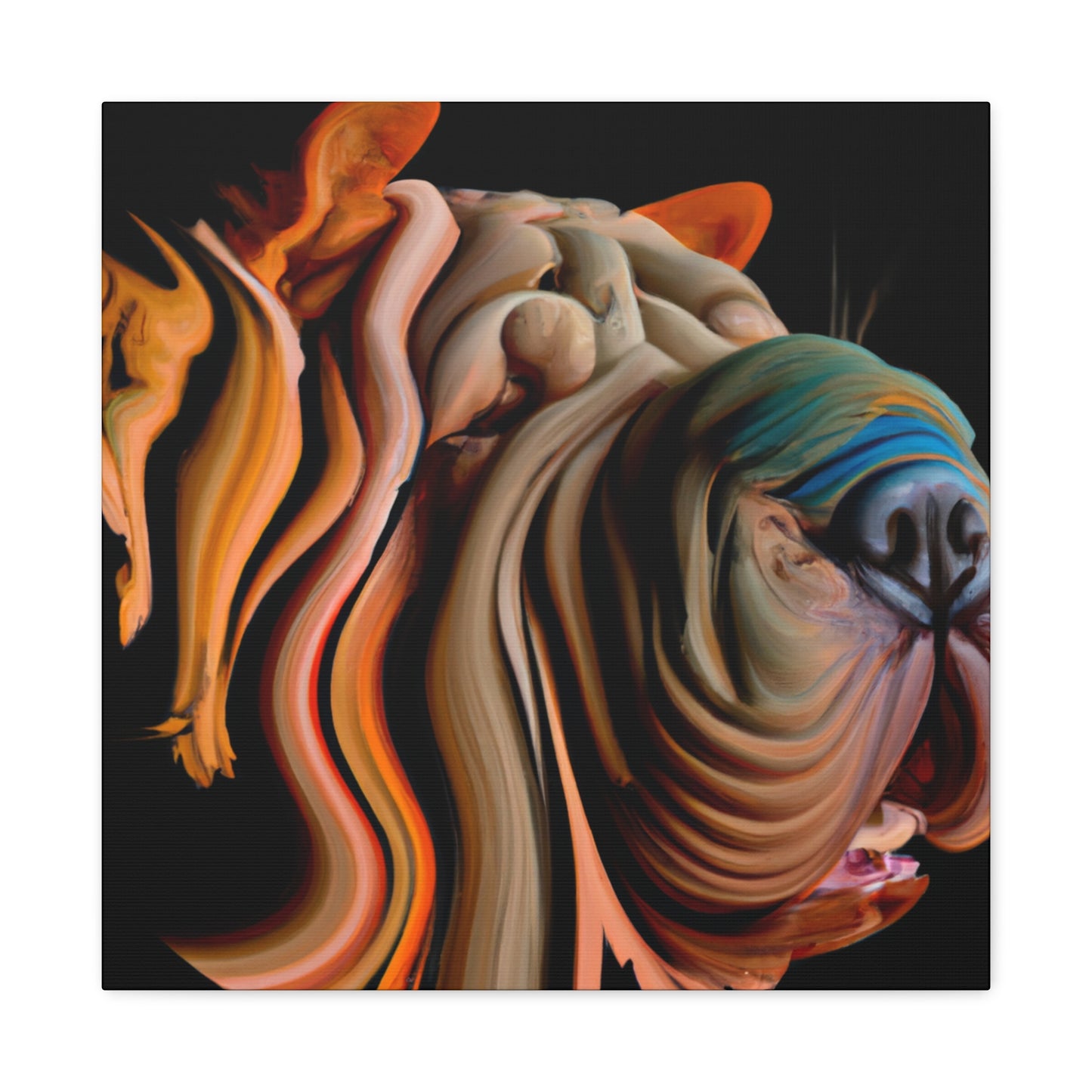 "Shar Pei Transformation Art" - Canvas