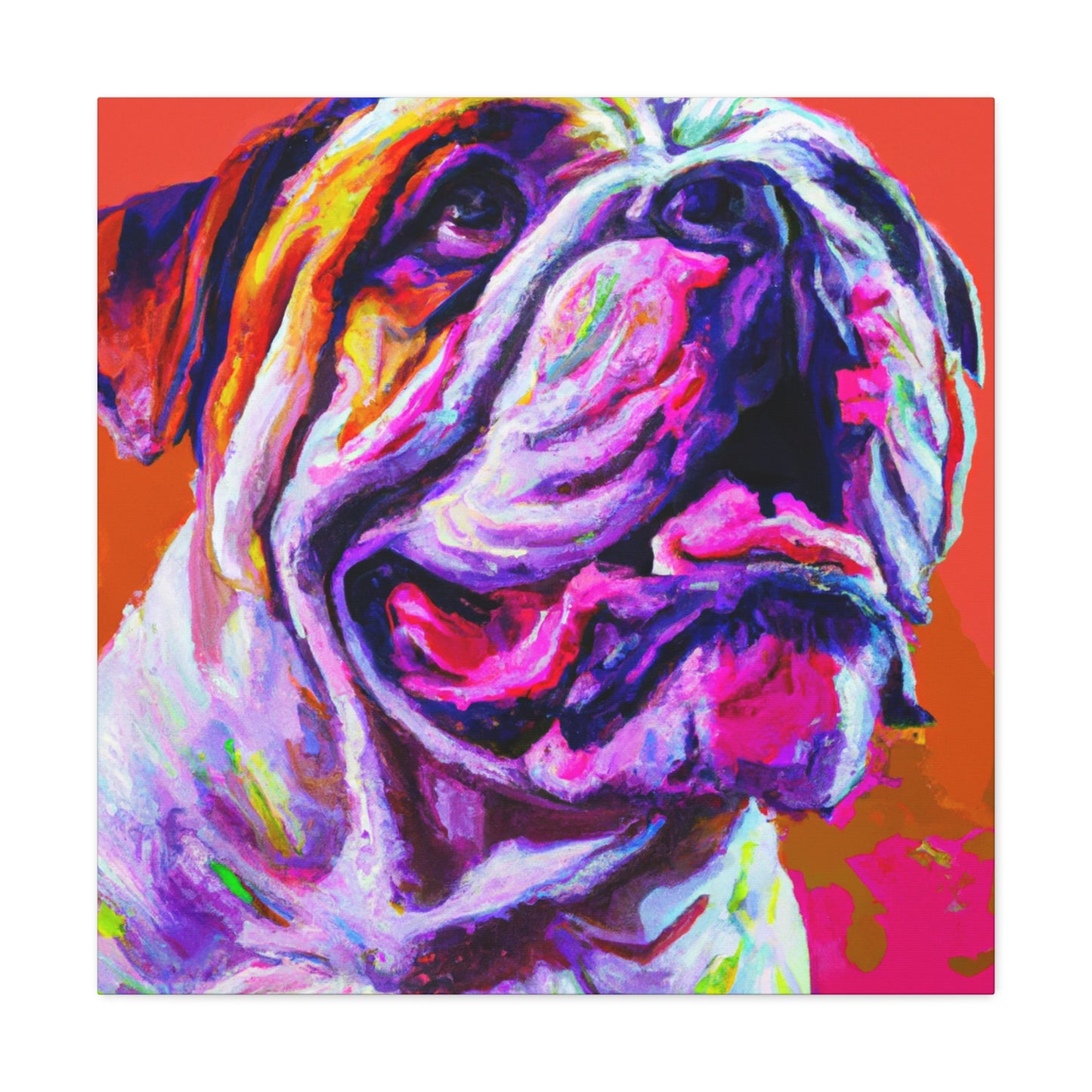 American Bulldog Portrait - Canvas