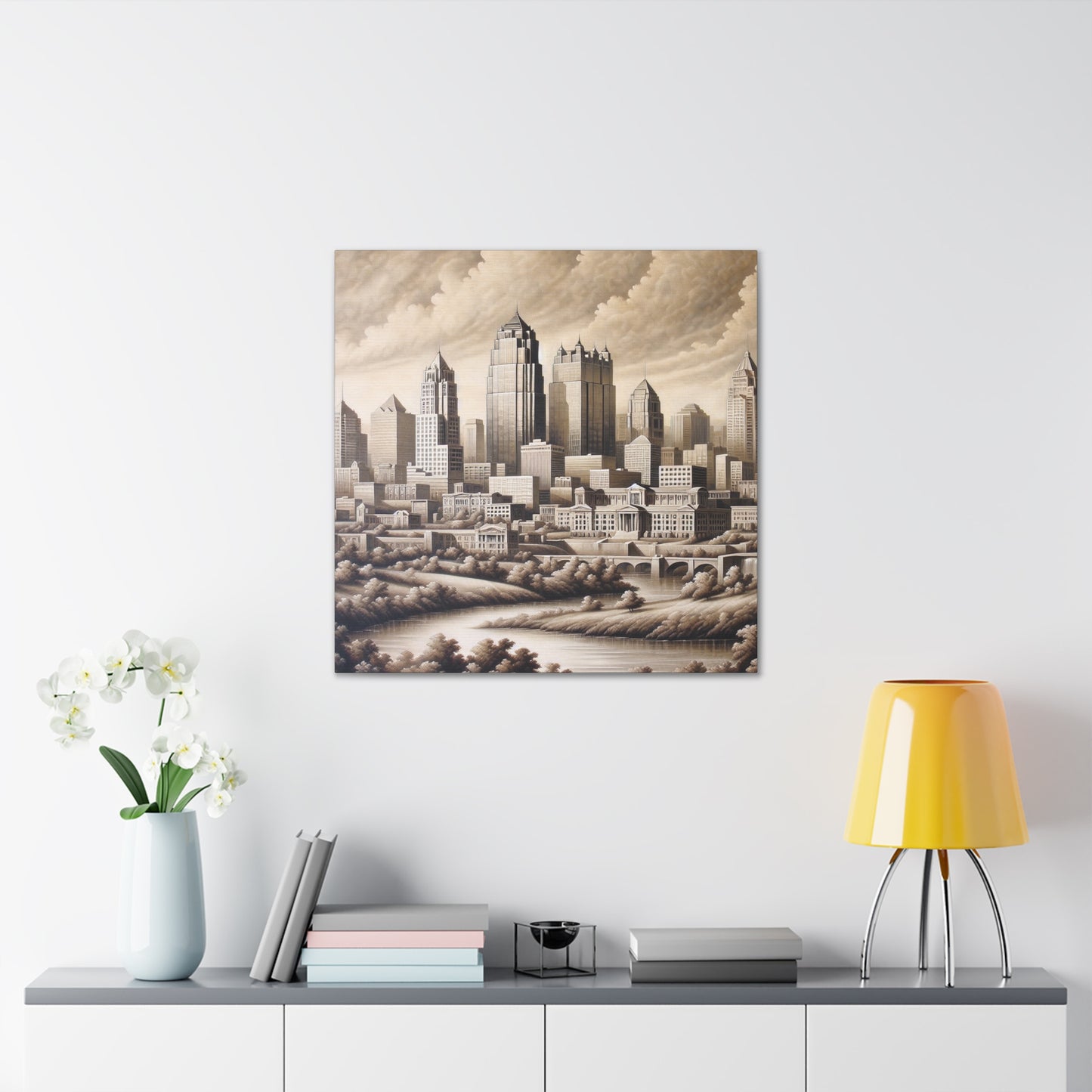 "City Symphony's Renaissance Splendor" - Canvas