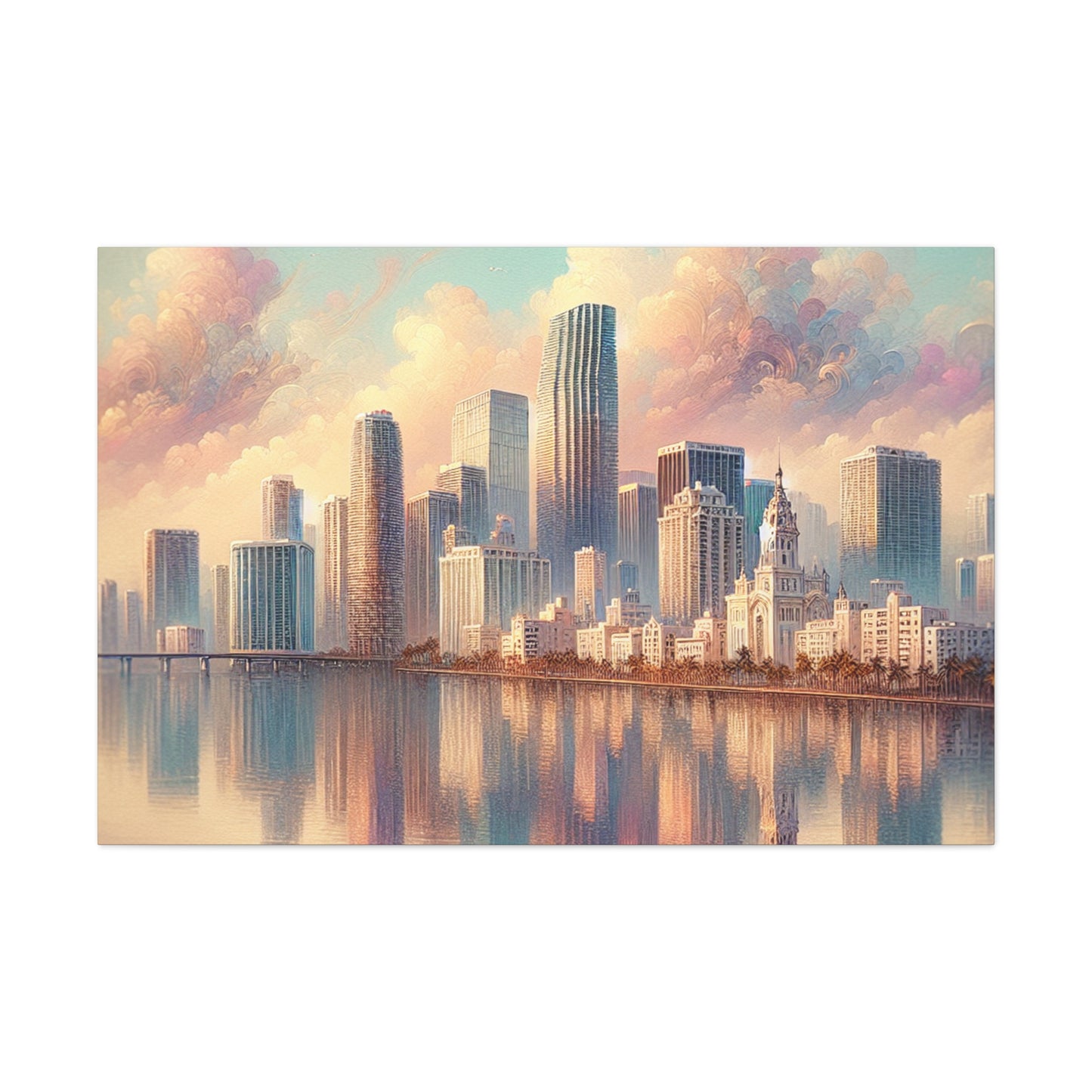 "Vibrant Miami Serenade" - Canvas