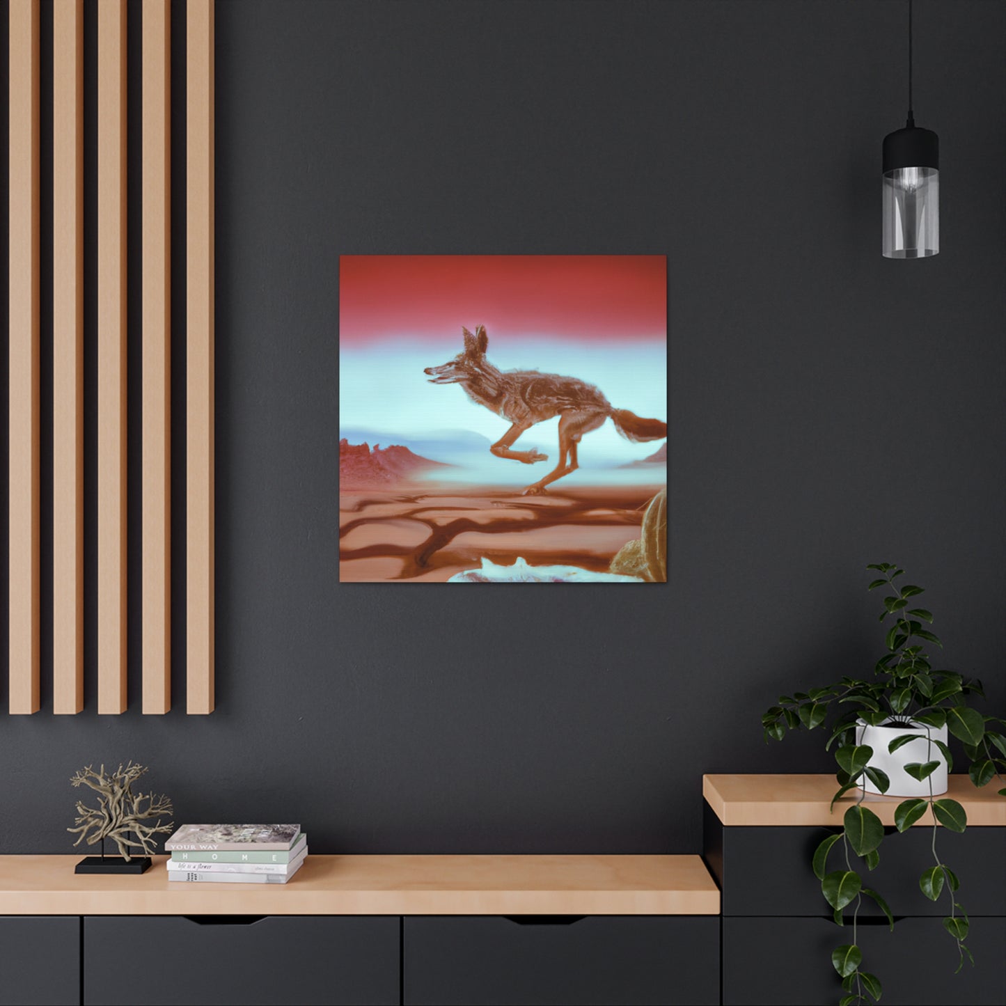 "Coyote's Surreal Slumber" - Canvas