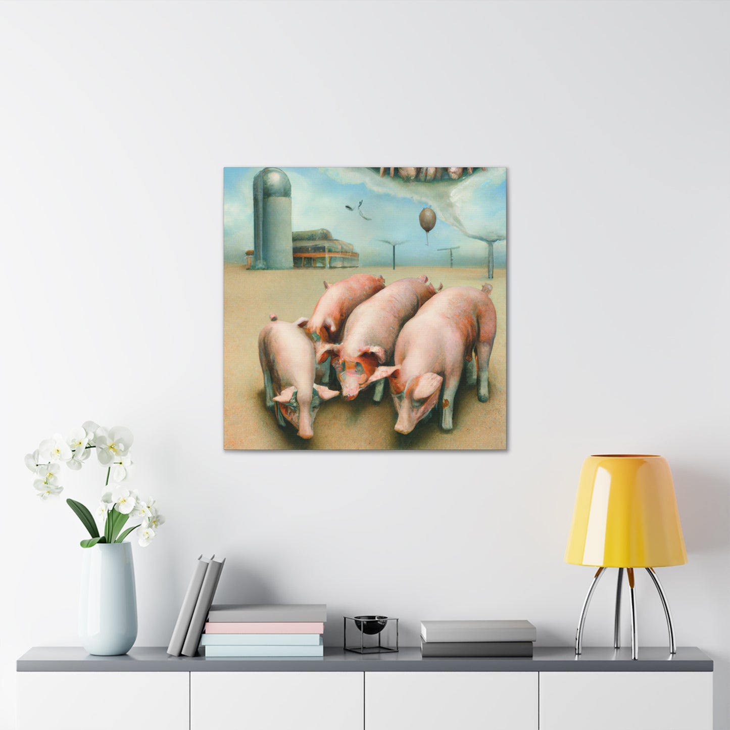 Pig in Levitation - Canvas