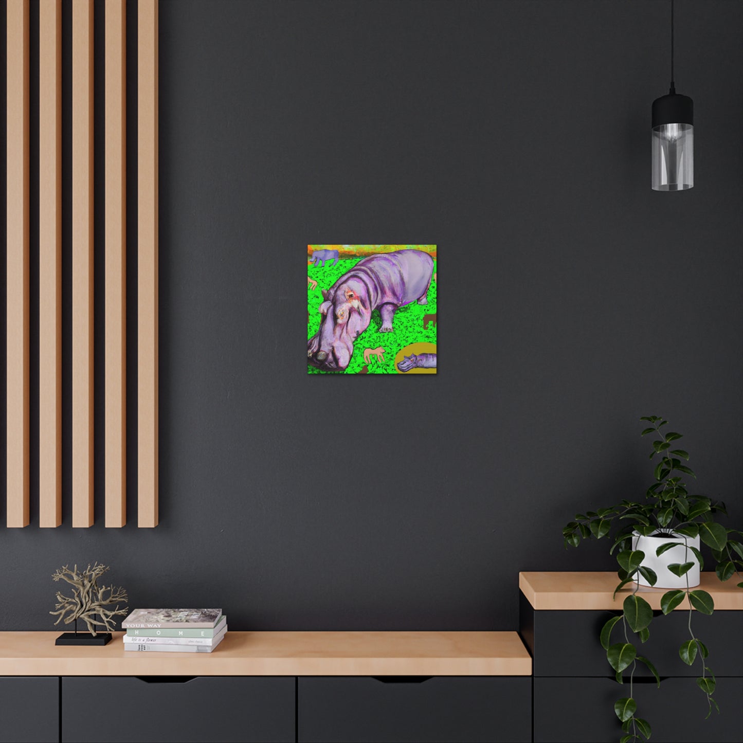 "Hippopotamus in Dreamland" - Canvas