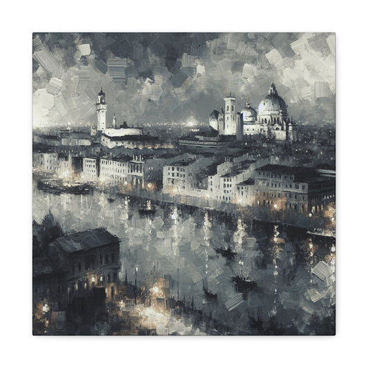 Nocturnal Urban Splendor - Canvas