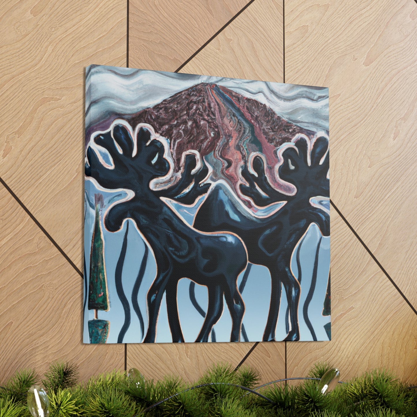 Moose in Mystic Moonlight - Canvas