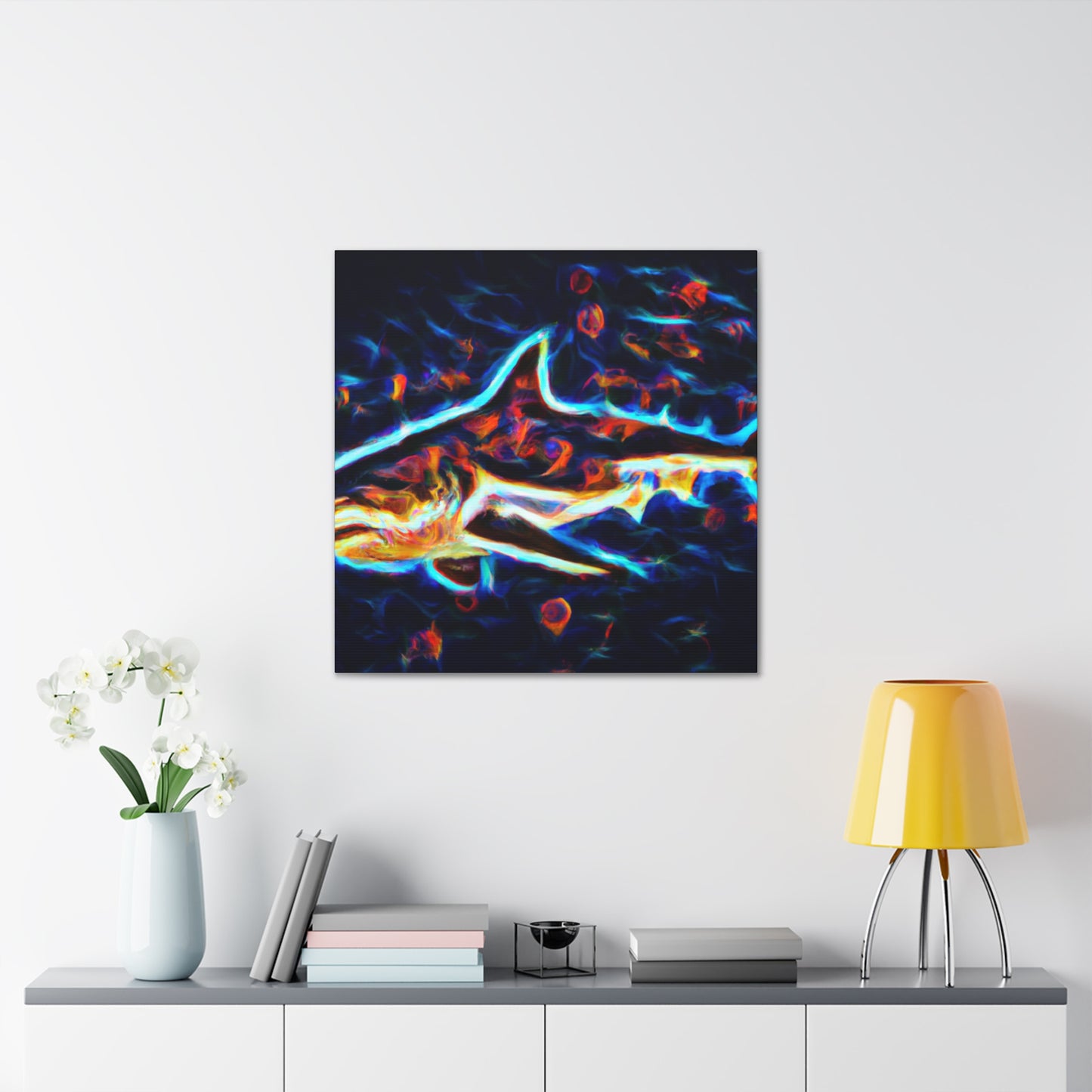 Great White Shark Abstraction - Canvas