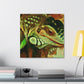 "Green Iguana Solitude" - Canvas