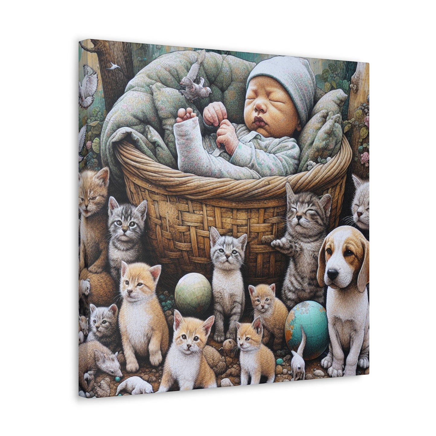 Whimsical Pet Mischief - Canvas