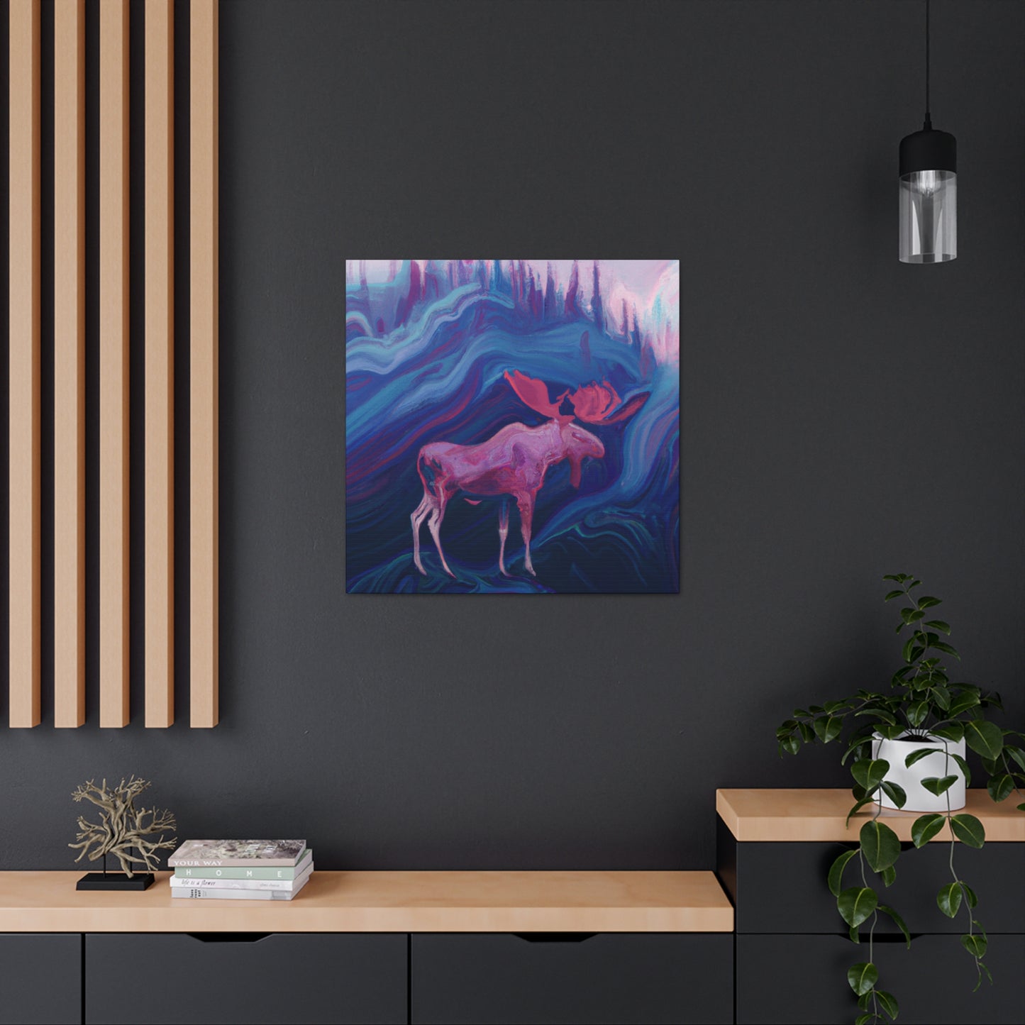 Moose in Art Deco - Canvas