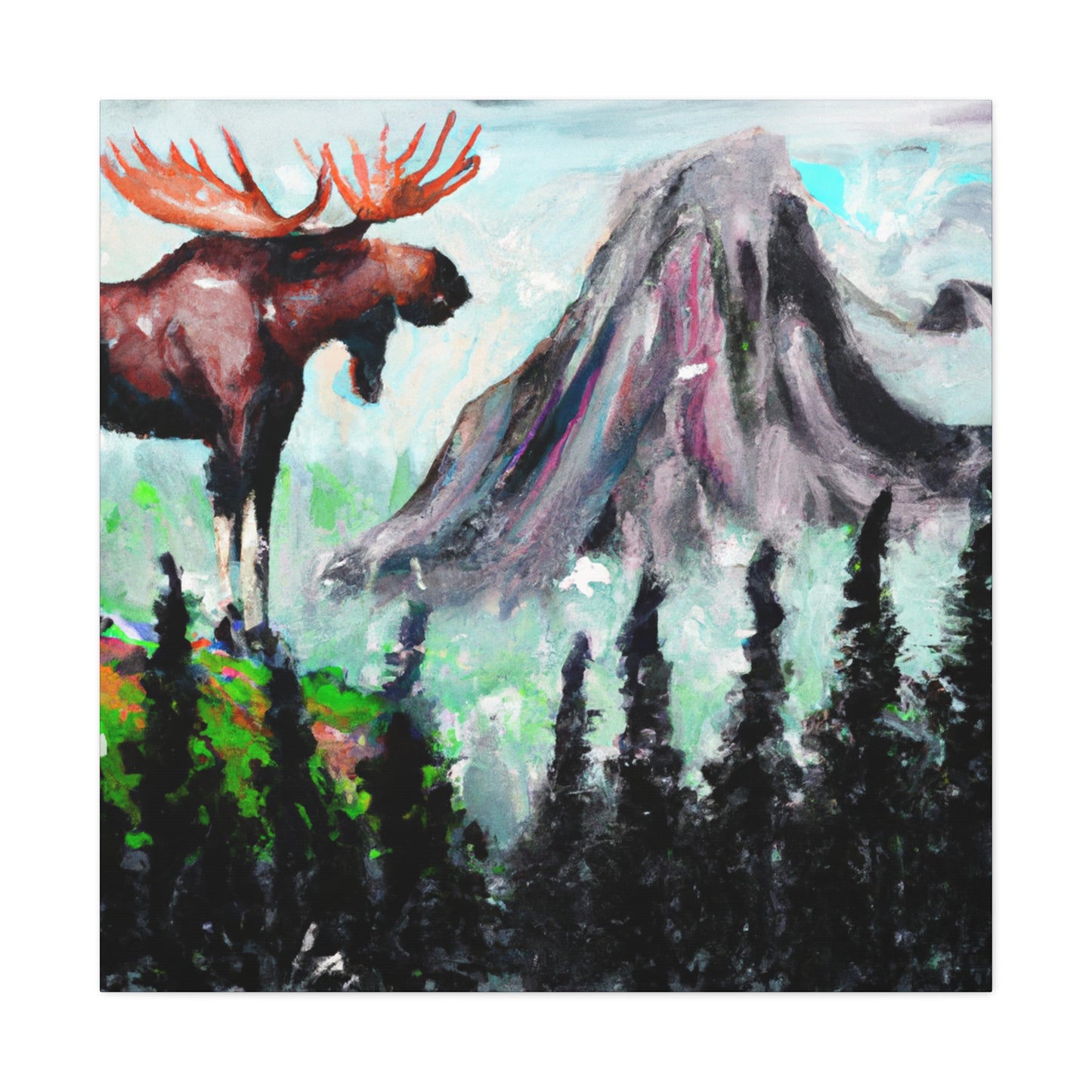 Moose in Expressionism - Canvas