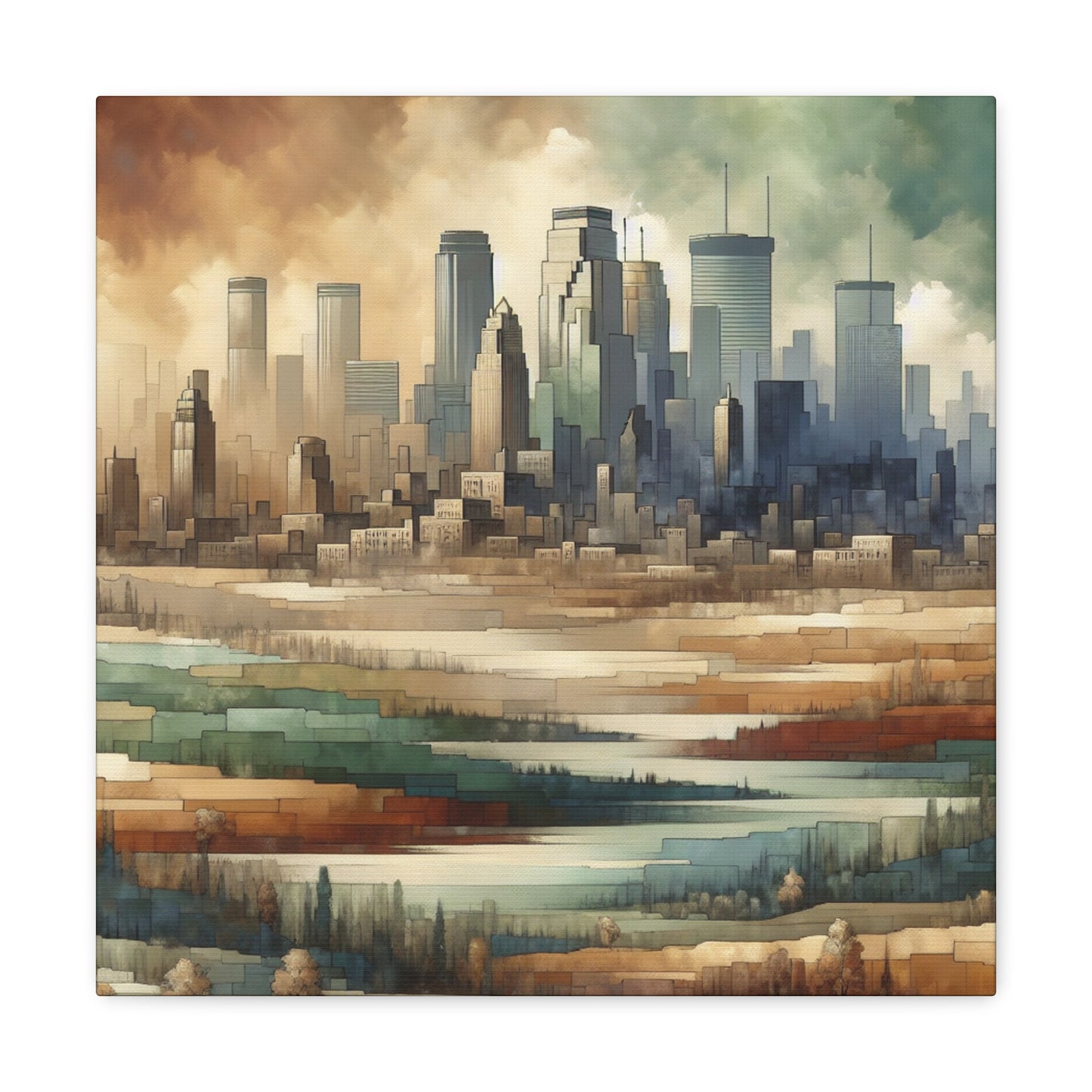 "Industrial Enchantment: Minneapolis" - Canvas