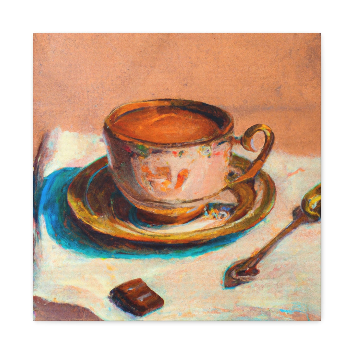 Coffee Cup Luxury Scene - Canvas