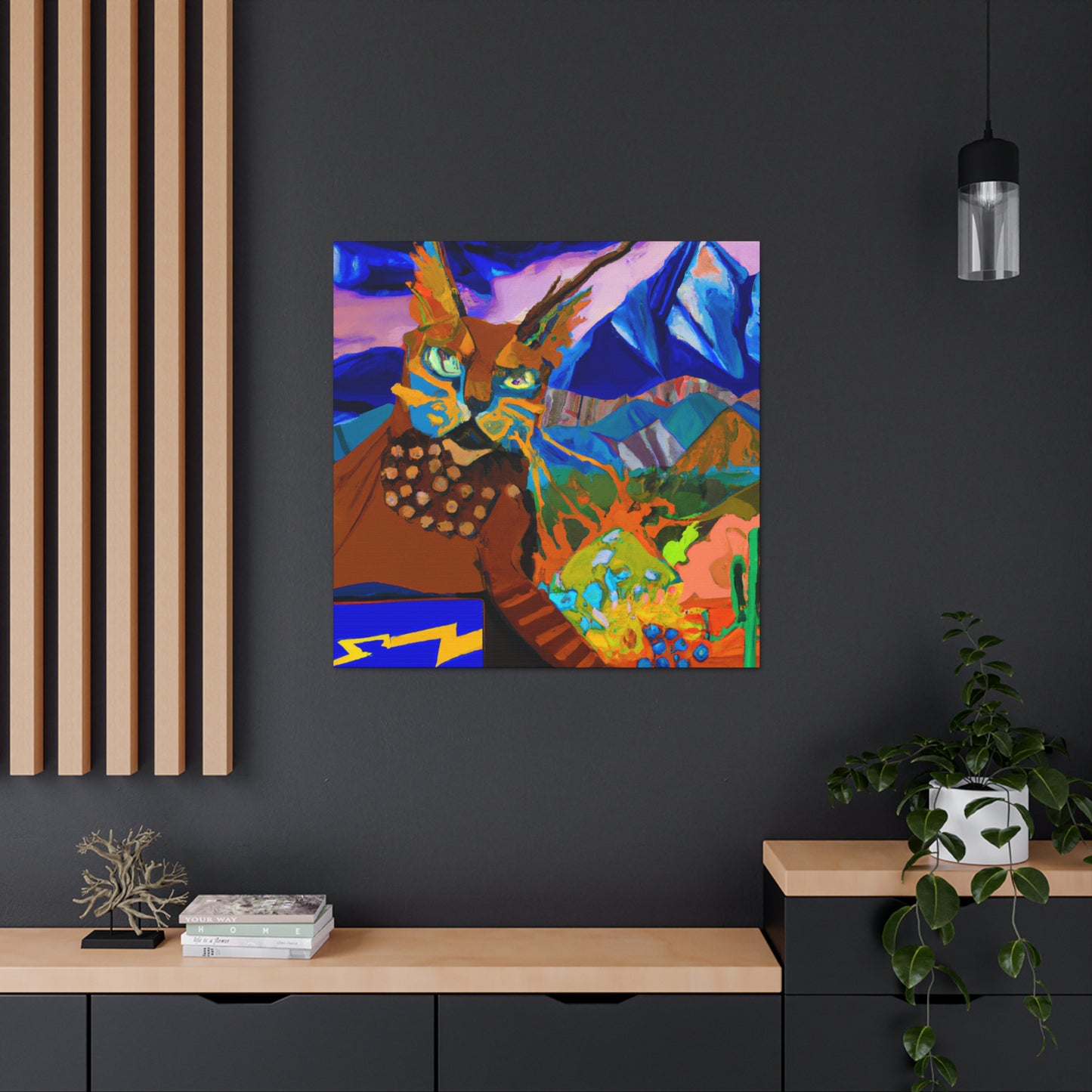 Bobcat in Wonderland. - Canvas