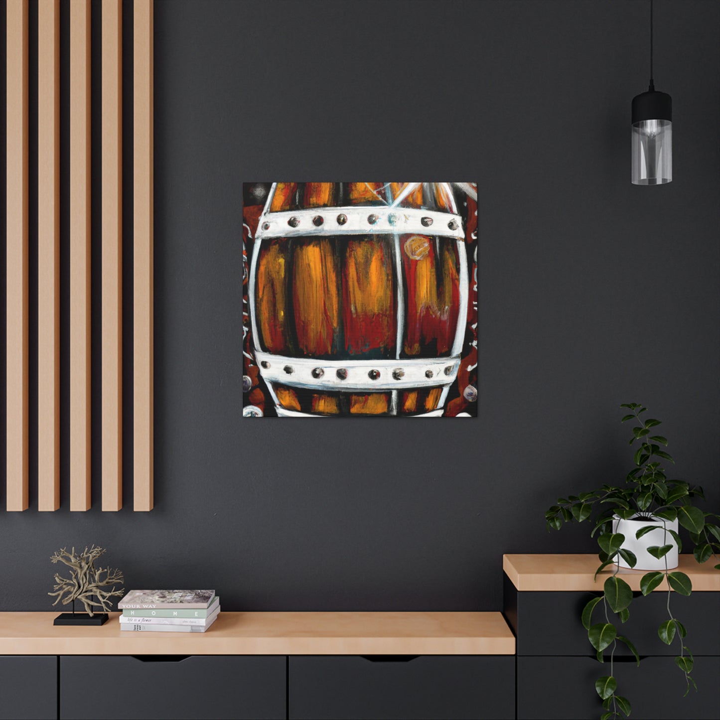 "Aging Whiskey Barrells" - Canvas