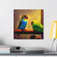 Lovebirds in Moonlight - Canvas