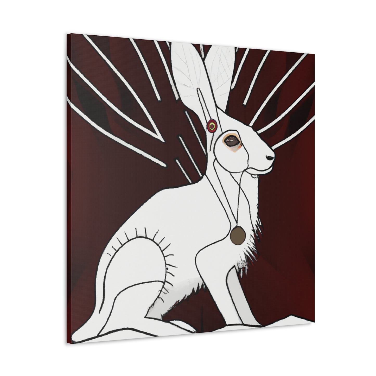 "Arctic Hare Art Deco" - Canvas