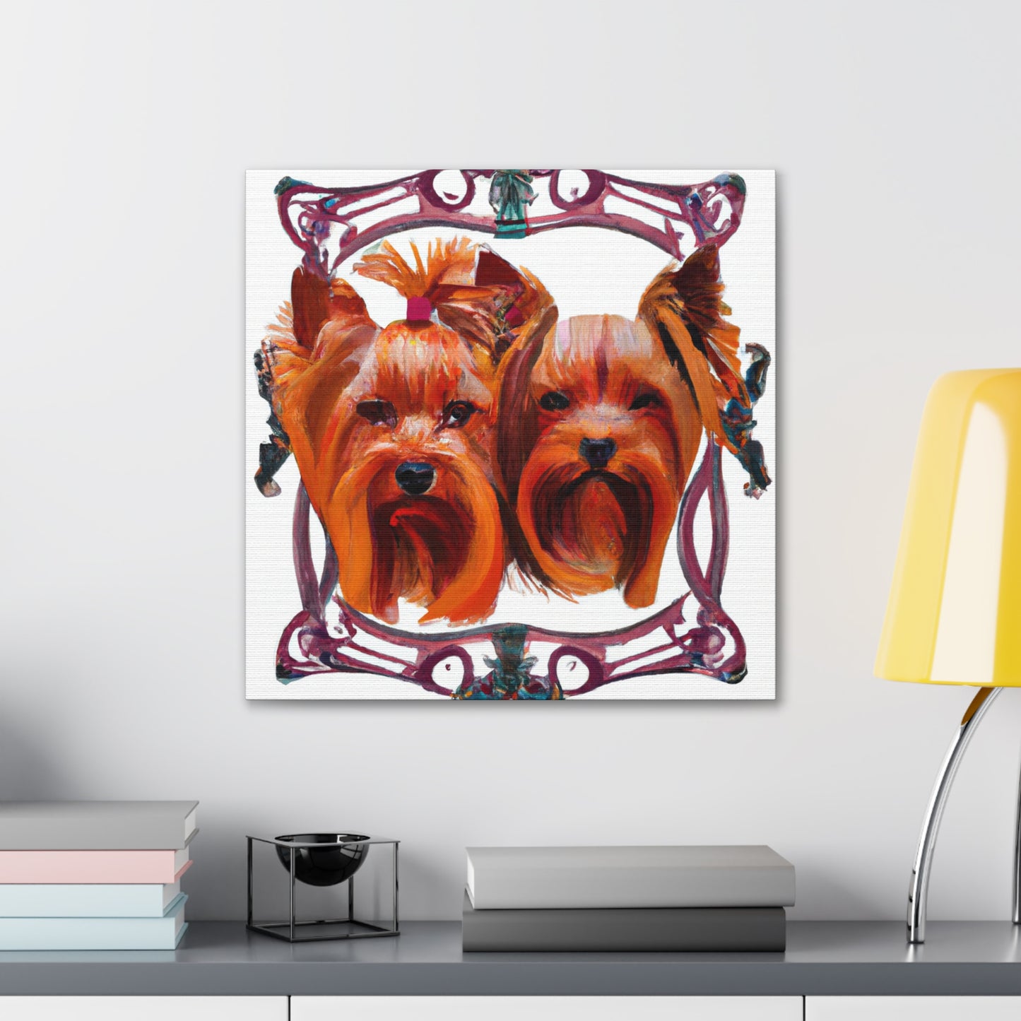 "Yorkshire Terrier Portrait" - Canvas