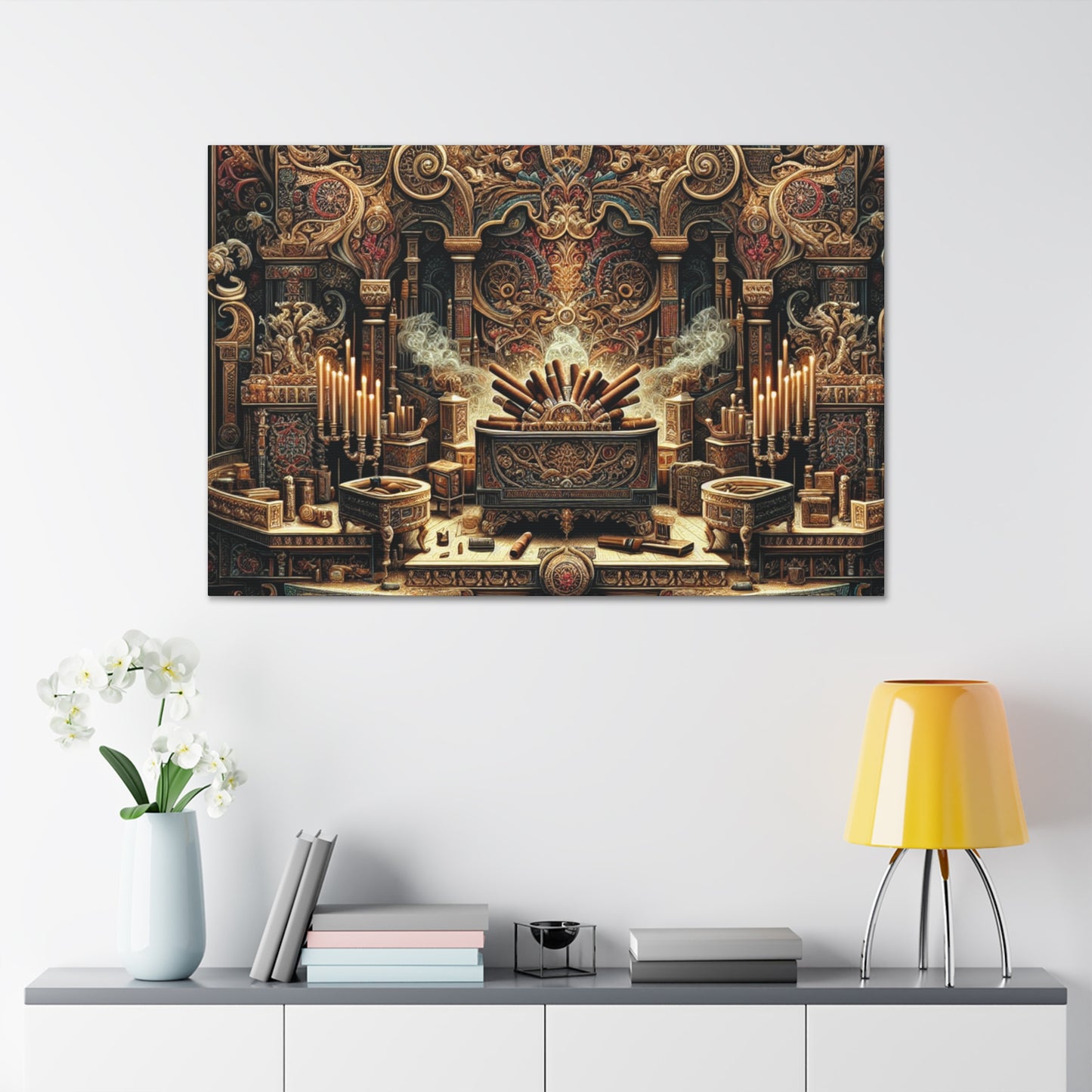 "Opulent Humidor Revelry" - Canvas