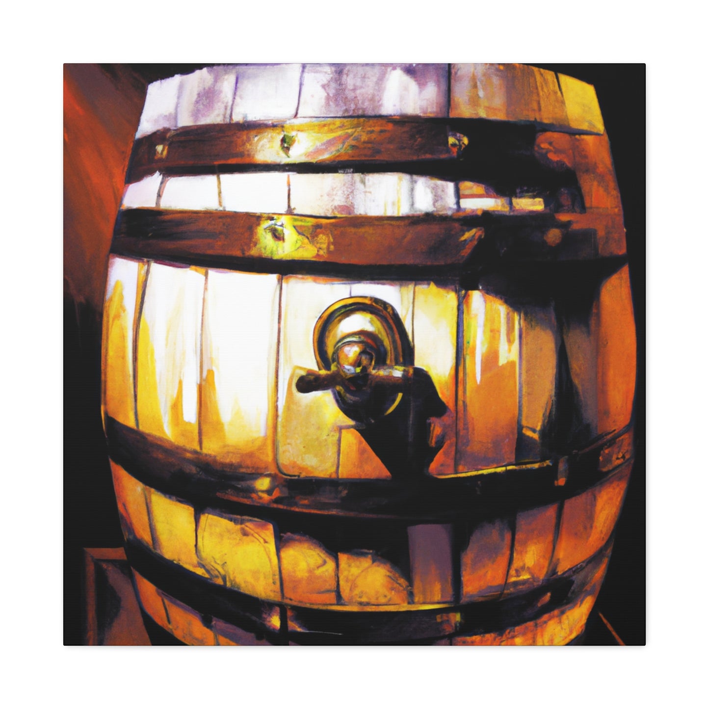 Whiskey Barrel Splendor - Canvas