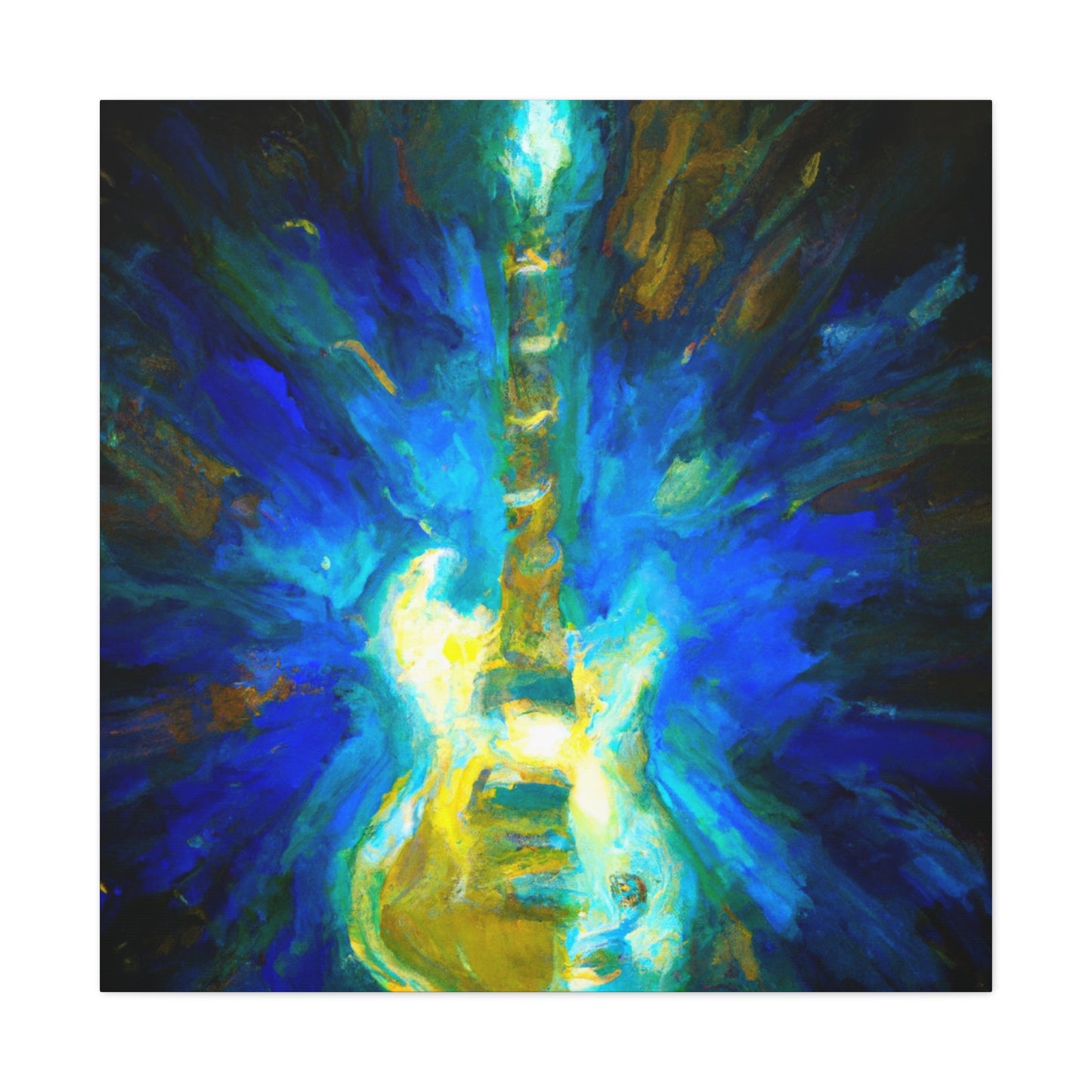 Electric Guitar Impressionism - Canvas