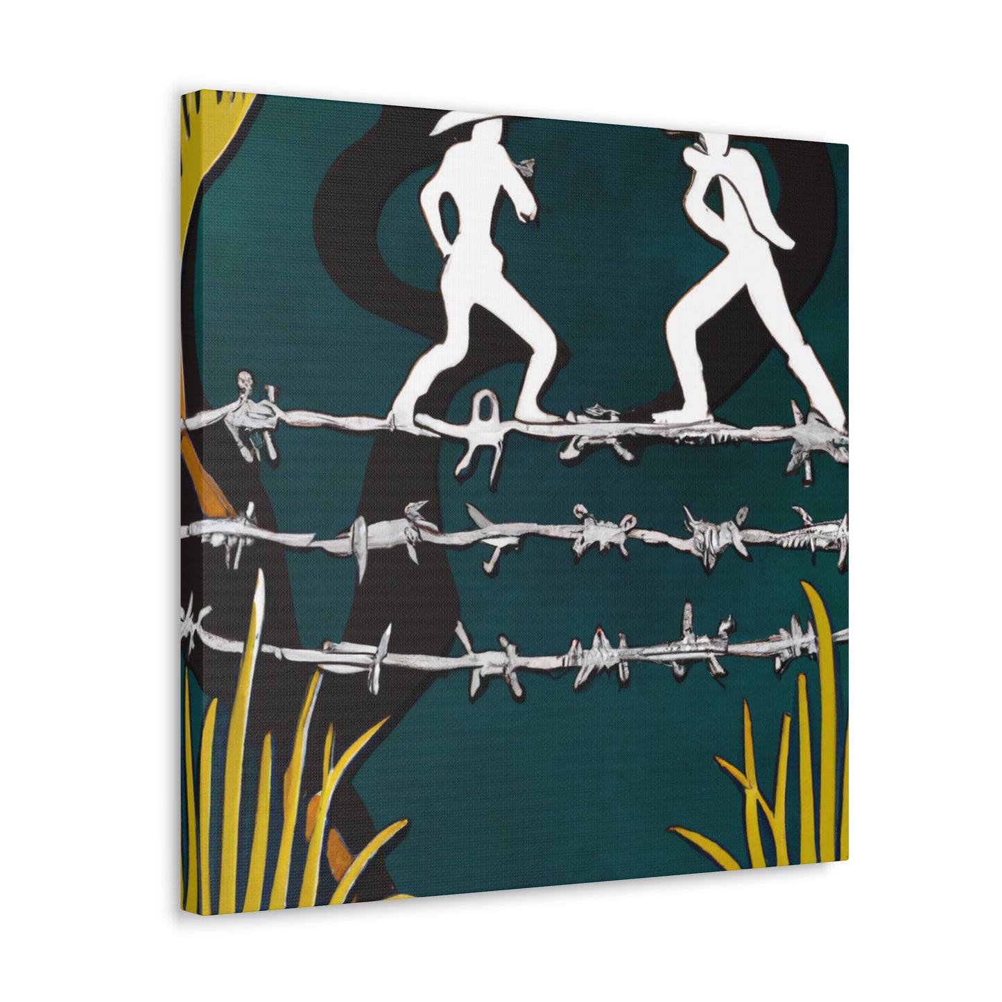 Barbed Wire Reflection - Canvas